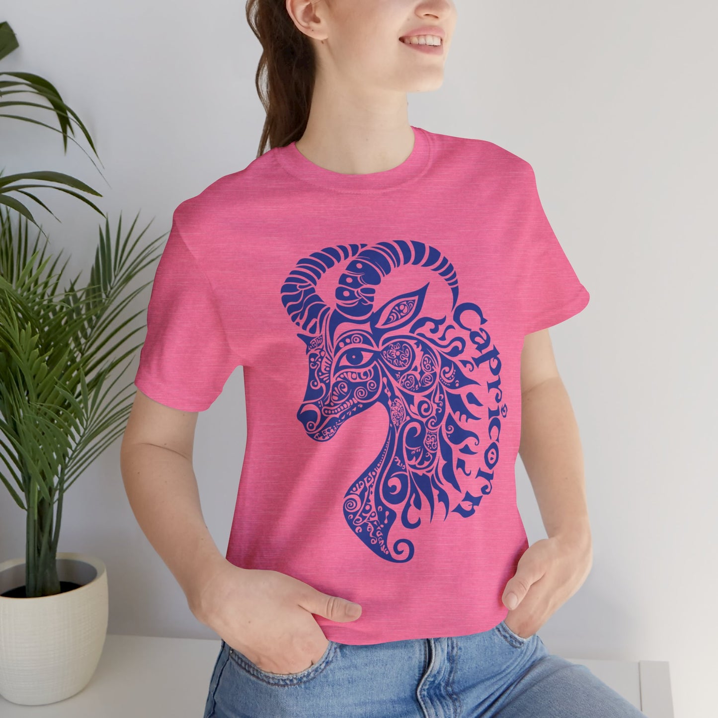 Capricorn blue graphic Unisex Jersey Short Sleeve Tee