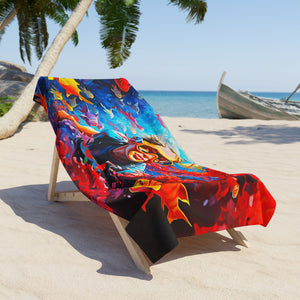 Red Coral Cove Beach Towel