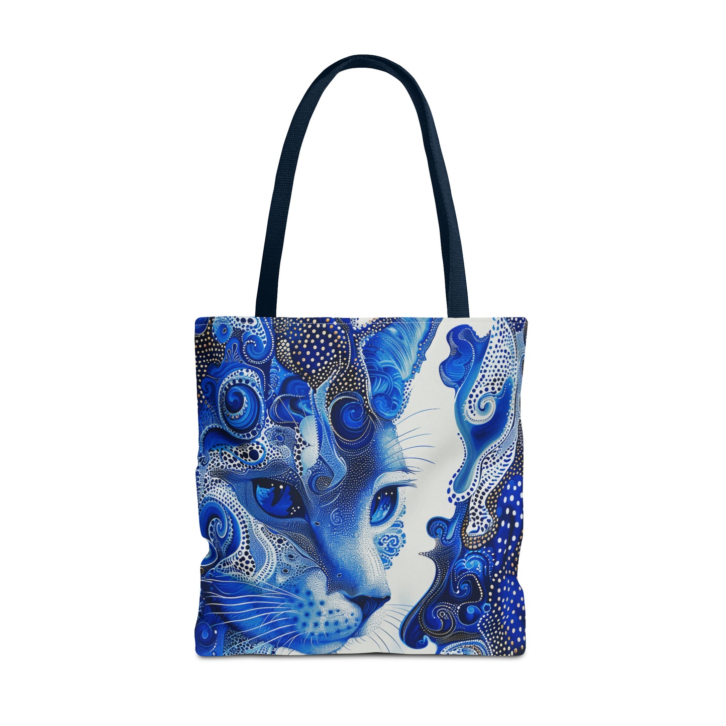 Blue Jewel Cat Tote Bag