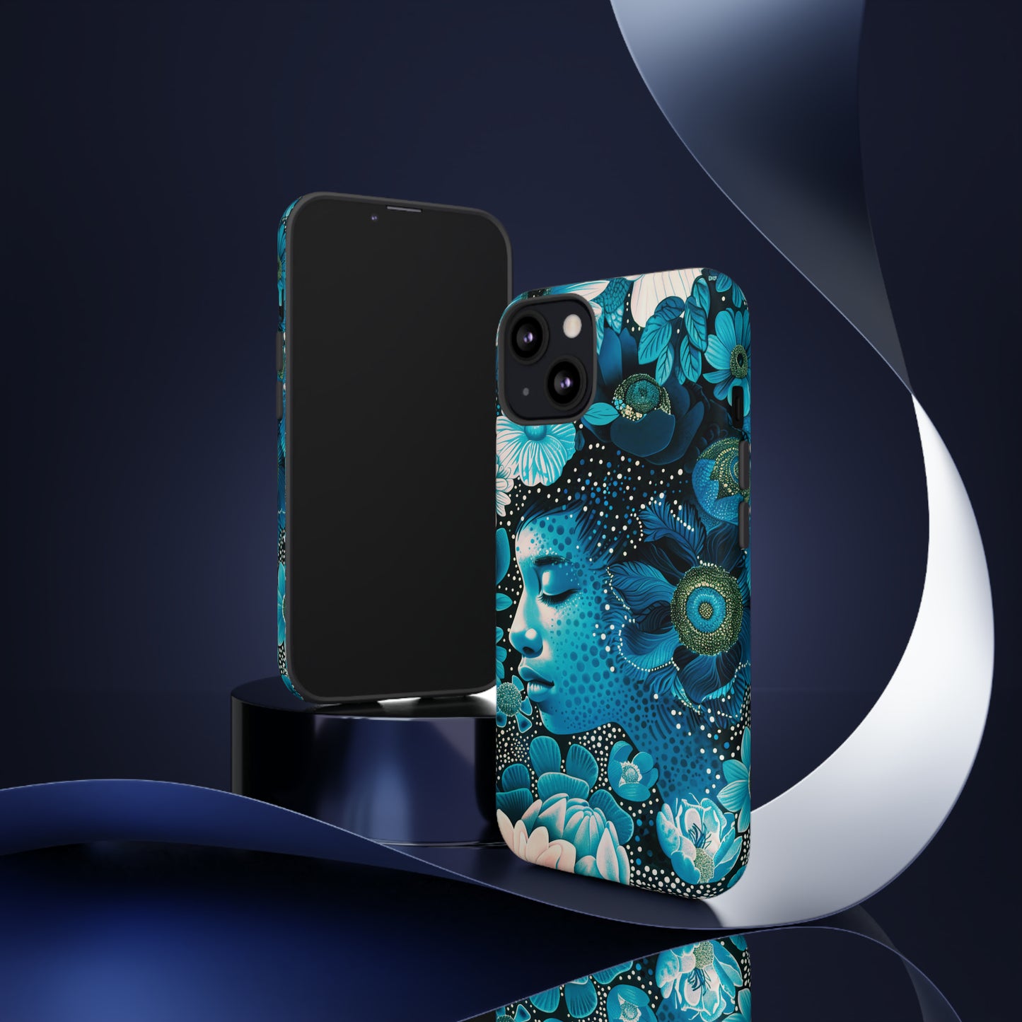 Girl in blue Tough Cases