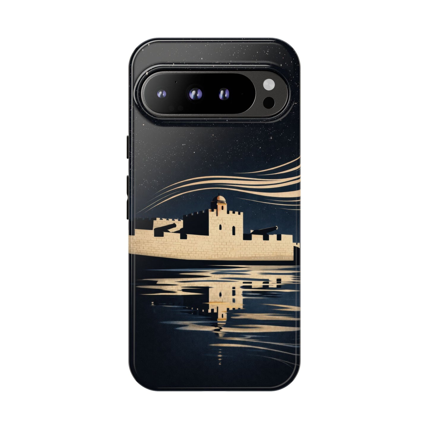 Essaouira Morocco Reflection Tough Phone Case — Night Sky in Essaouira Waterproof Design