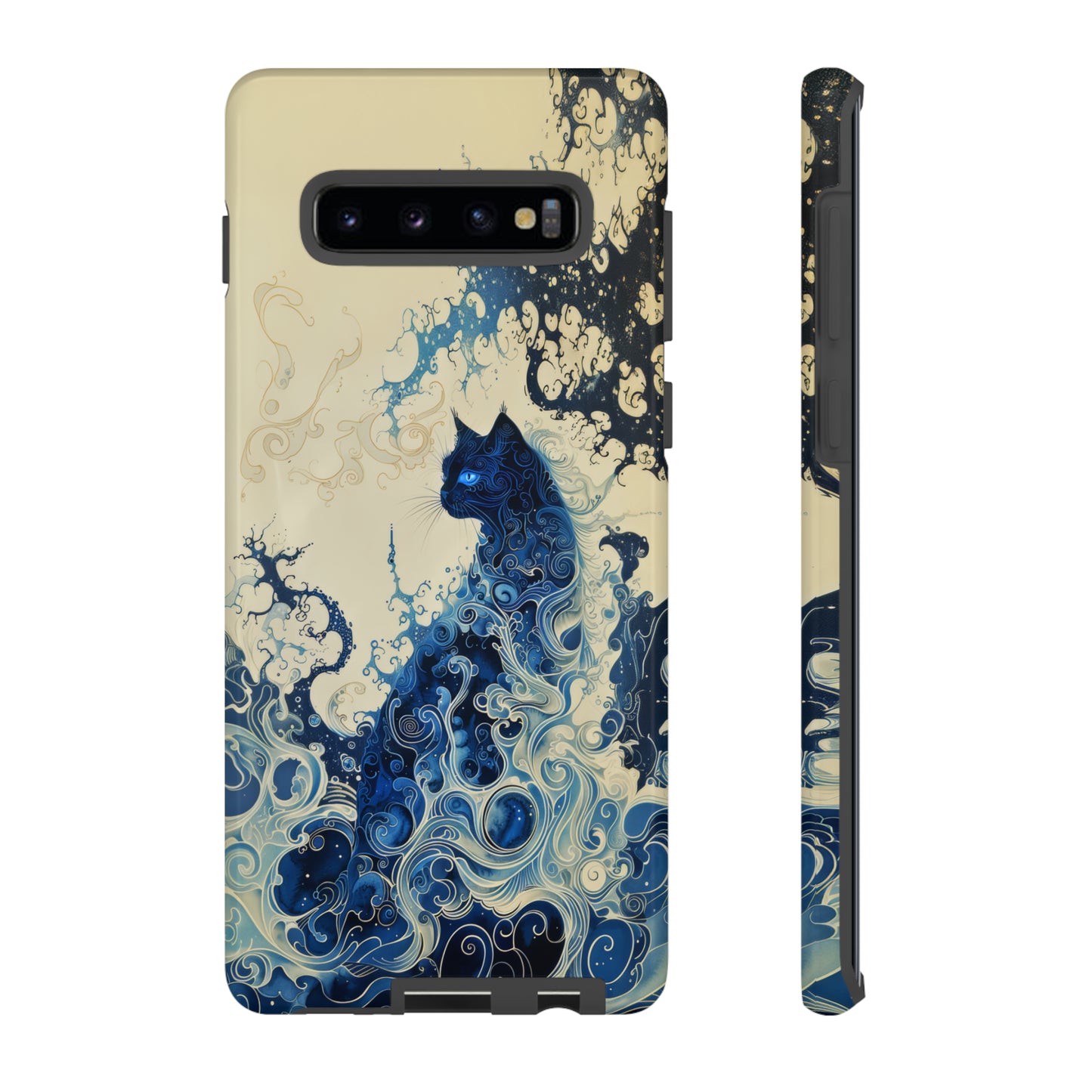 Black cat in smokeTough Cases