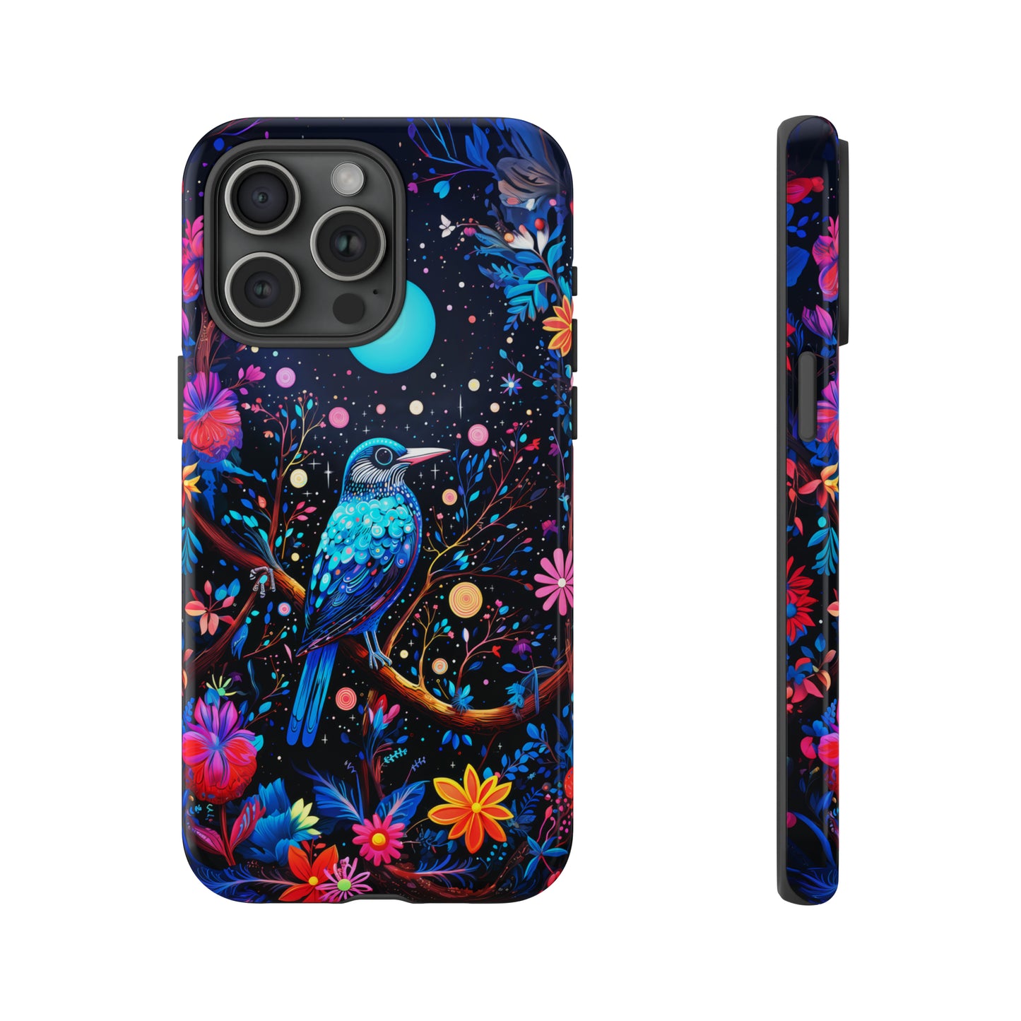Blue bird at night Tough Cases