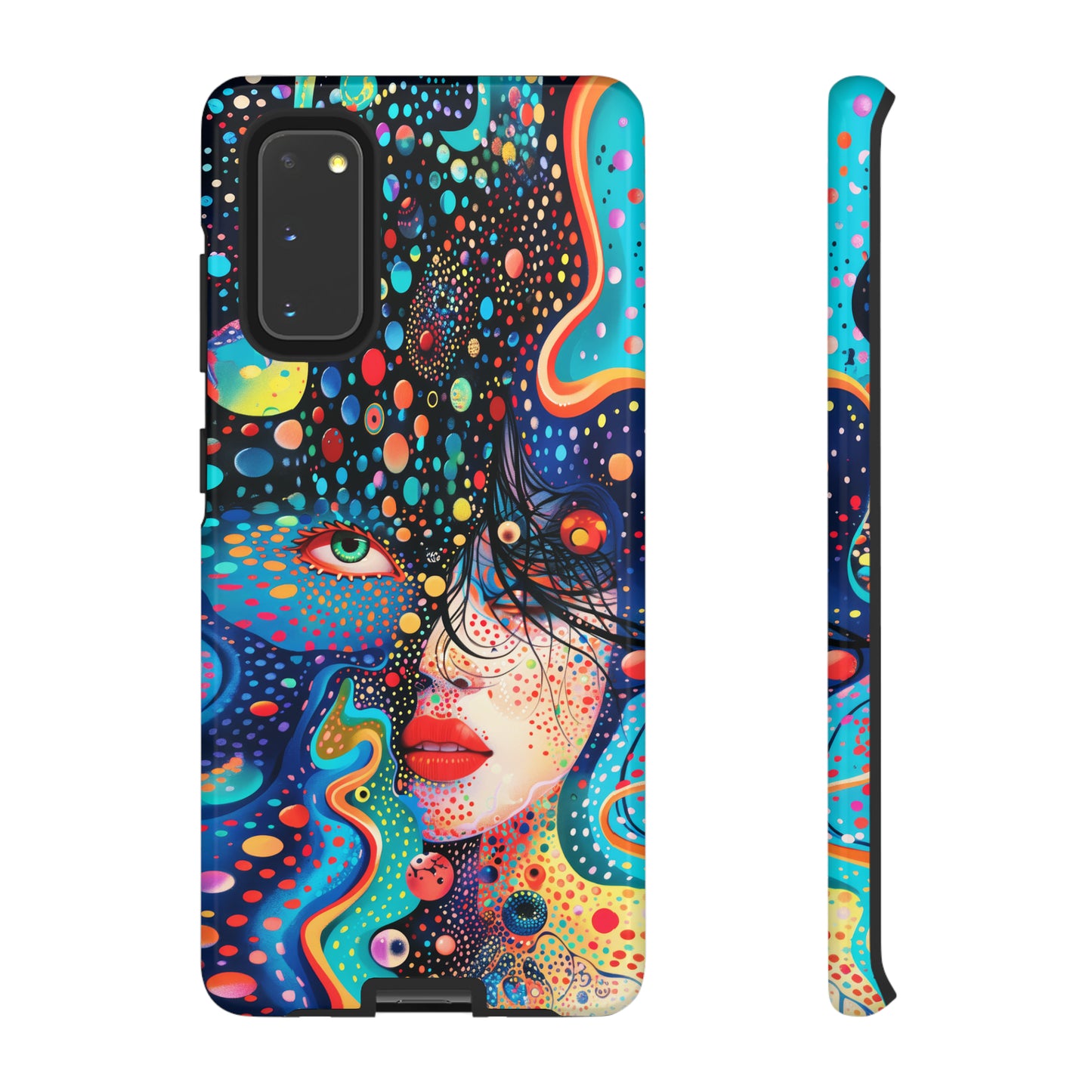 Phone Case, dream in color, Artistic design, Tough Case, Colorful whimsical flower design, iPhone 15, 14, 13, 12, 11, Samsung, Pixel