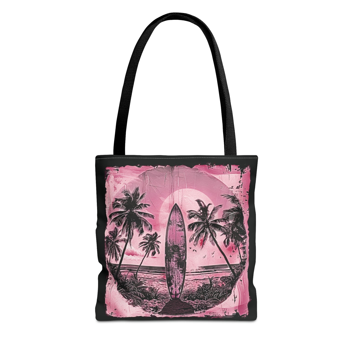 Pink Vintage surfboard Tote Bag (AOP)