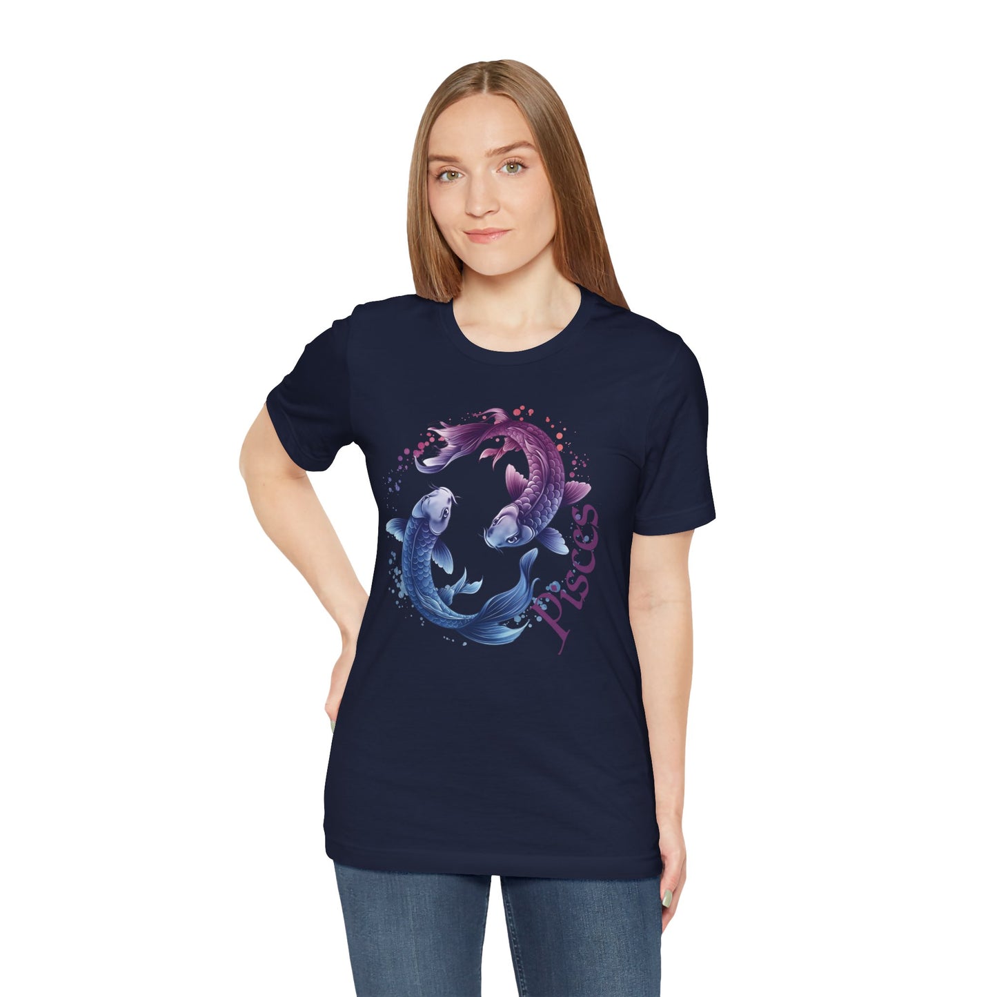 Pisces Artistic Zodiac Unisex Tee, Jersey Short Sleeve Tee, Your Perfect Everyday Favorite