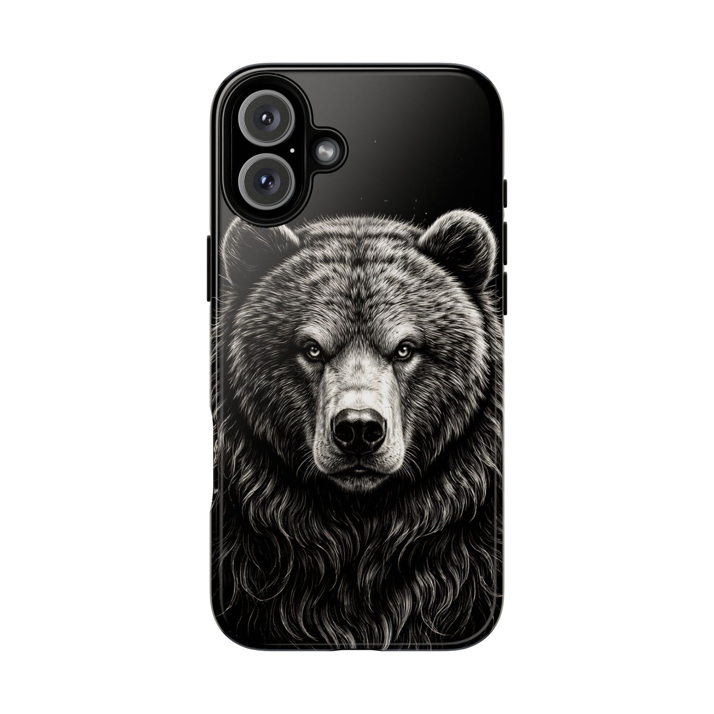 Sketch of a Bear Face Tough Phone Case – Rugged Wild Bear Phone Cover