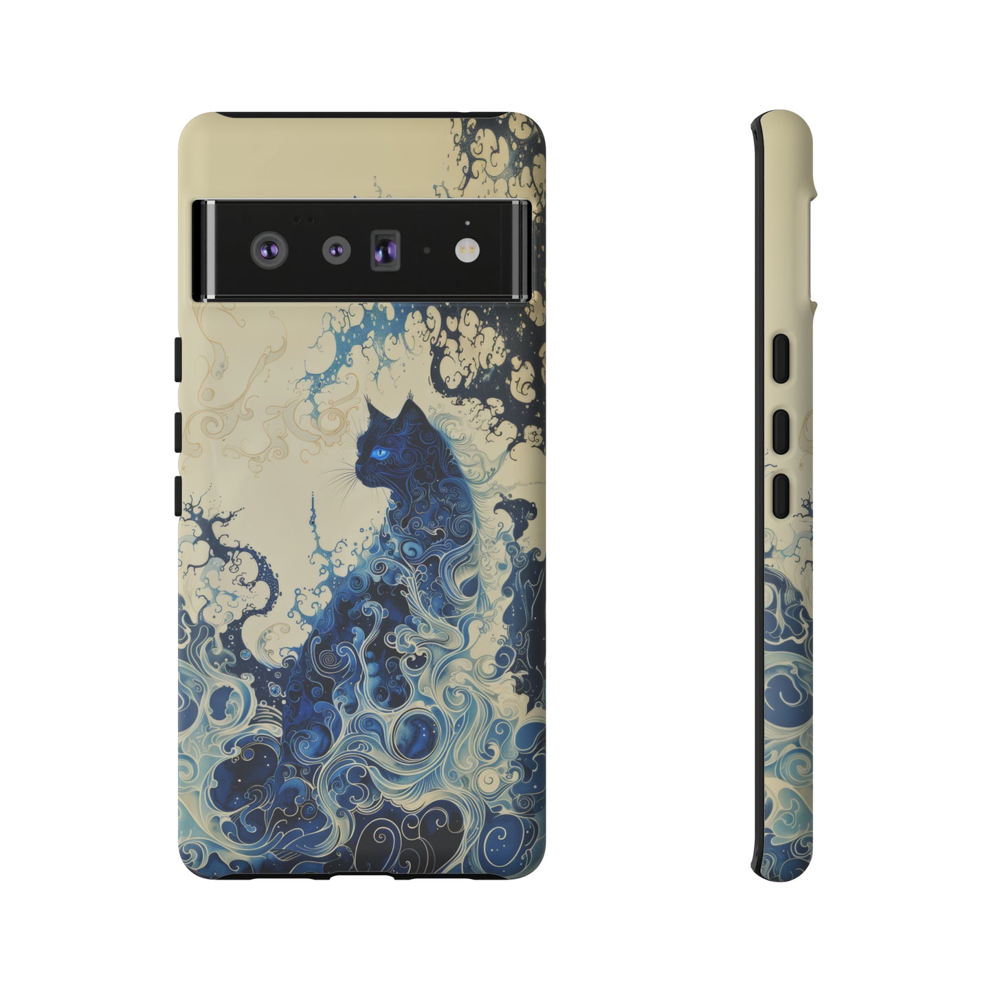 Black cat in smokeTough Cases