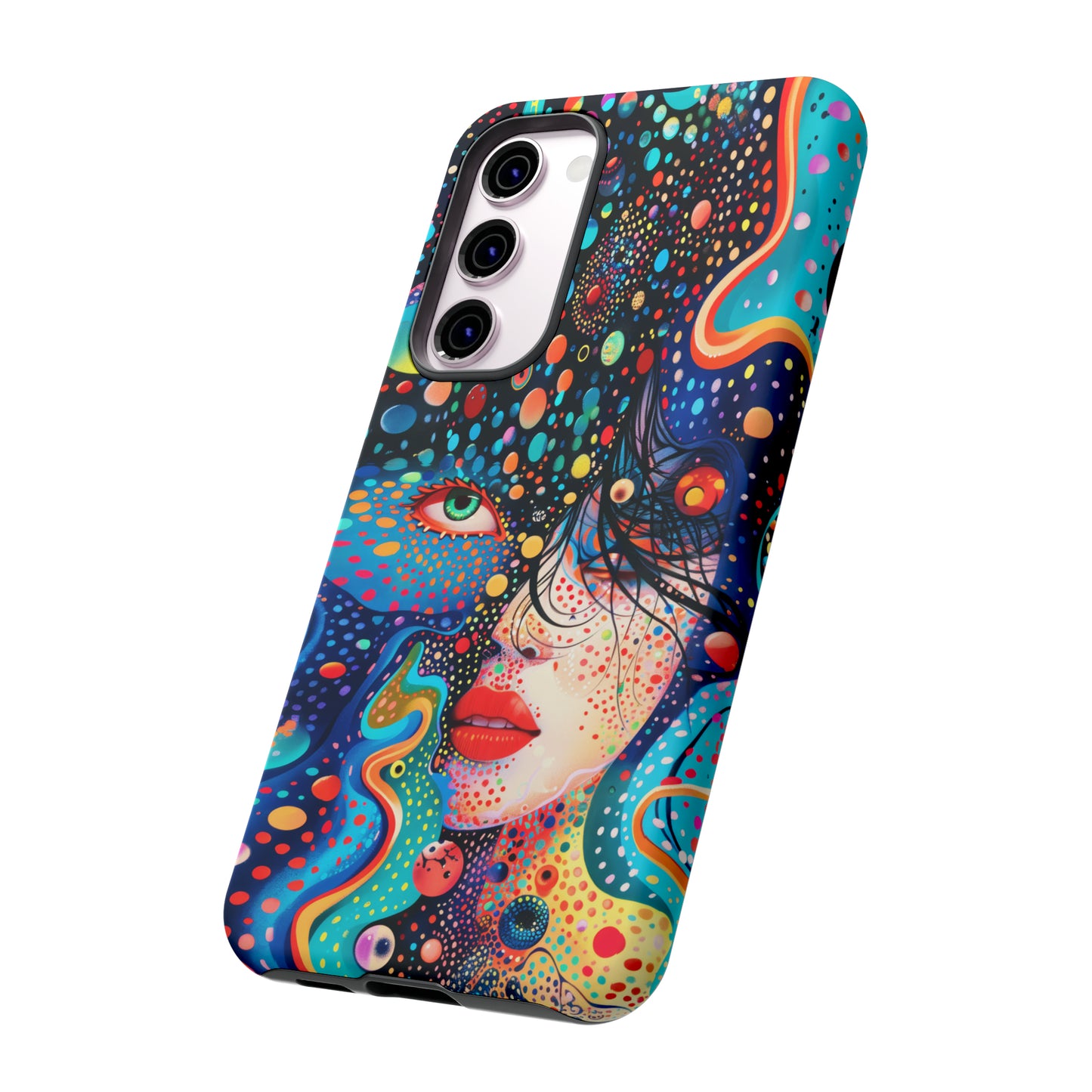 Phone Case, dream in color, Artistic design, Tough Case, Colorful whimsical flower design, iPhone 15, 14, 13, 12, 11, Samsung, Pixel