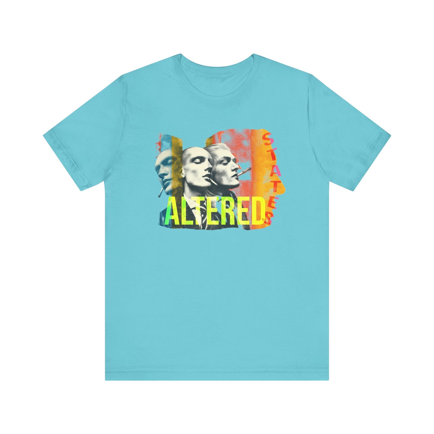Altered Faces Graphic Tee — Retro Pop Art Psychedelic T-Shirt, Streetwear