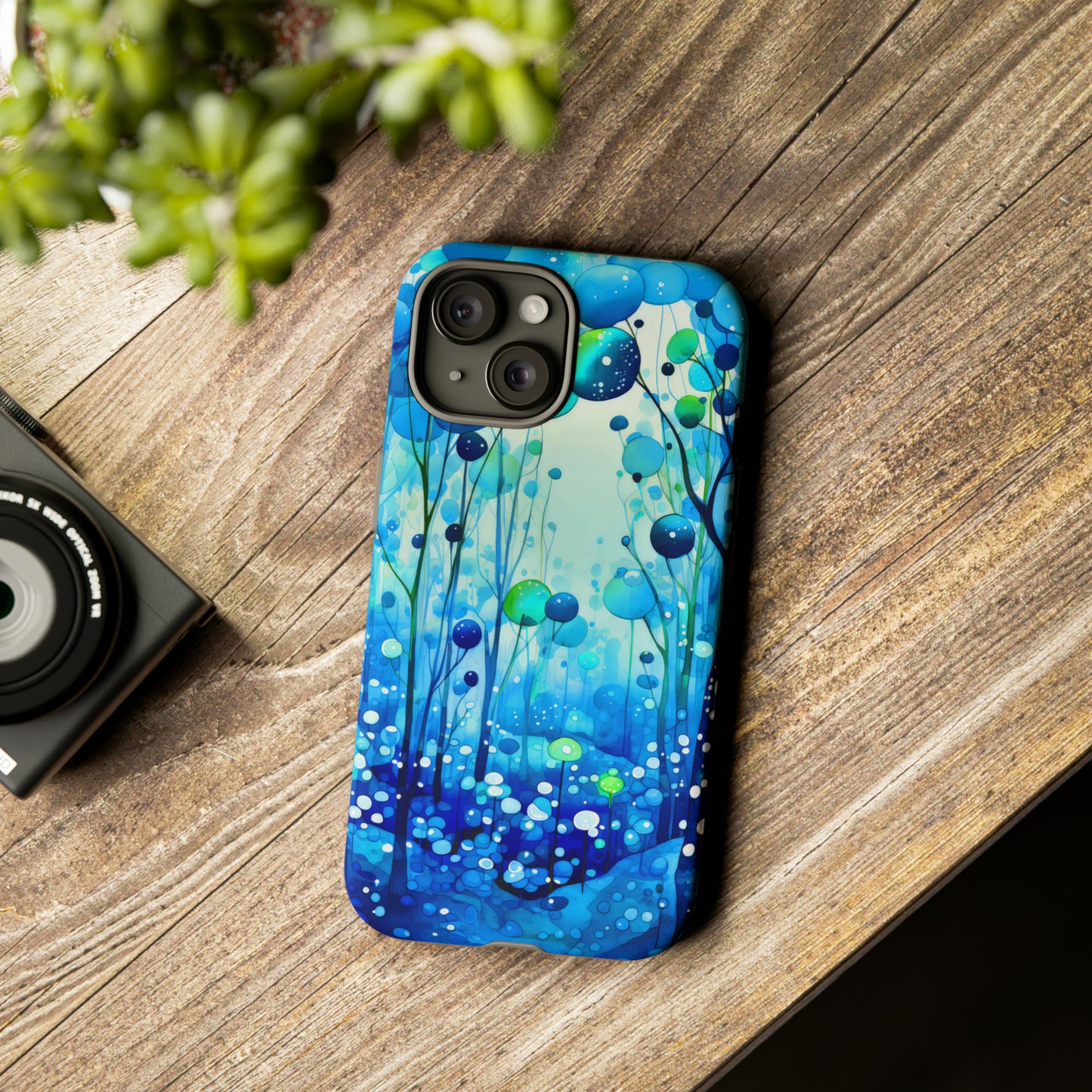 Blue fantasy forest Tough Cases