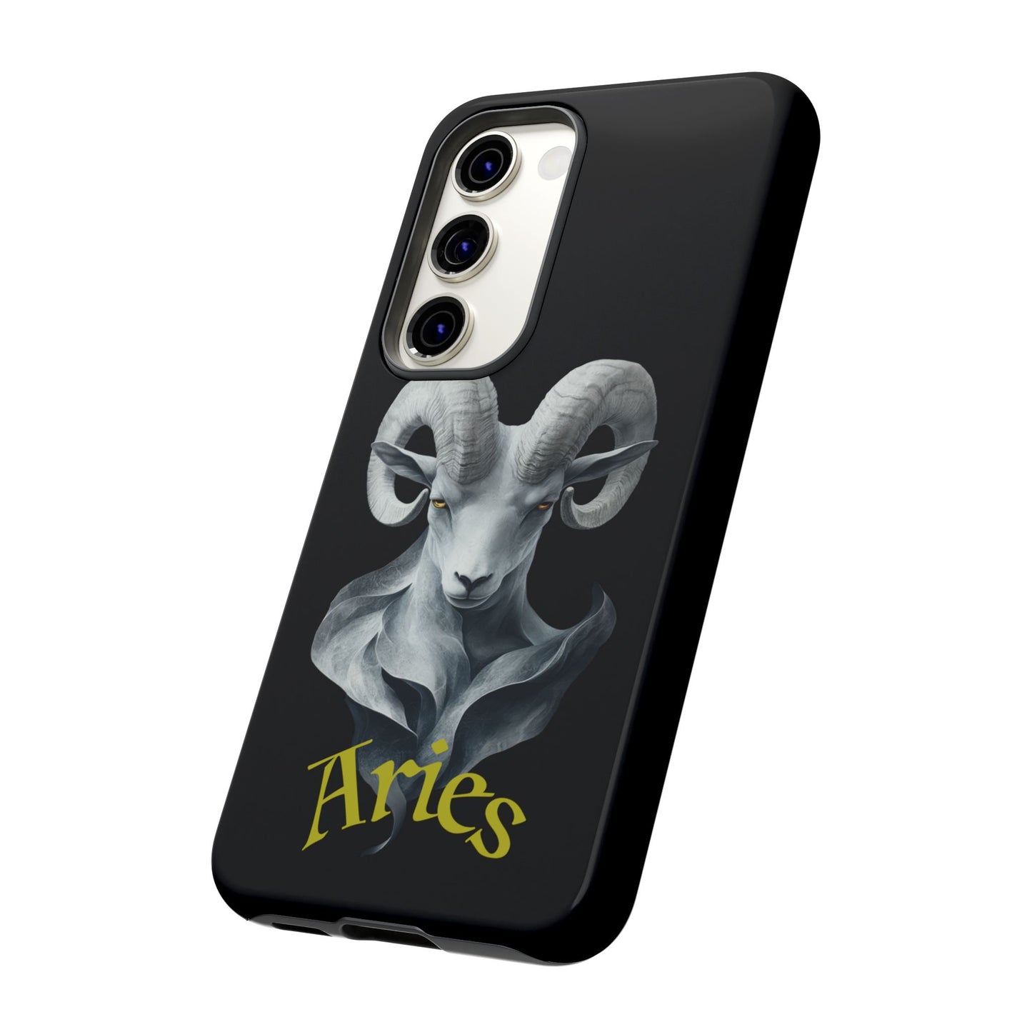 Aries Tough Phone Cases, Artistic Zodiac Phone Cases, premium-quality cases for iPhone, Samsung Galaxy, and Google Pixel devices