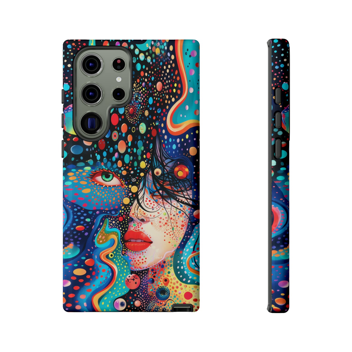 Phone Case, dream in color, Artistic design, Tough Case, Colorful whimsical flower design, iPhone 15, 14, 13, 12, 11, Samsung, Pixel