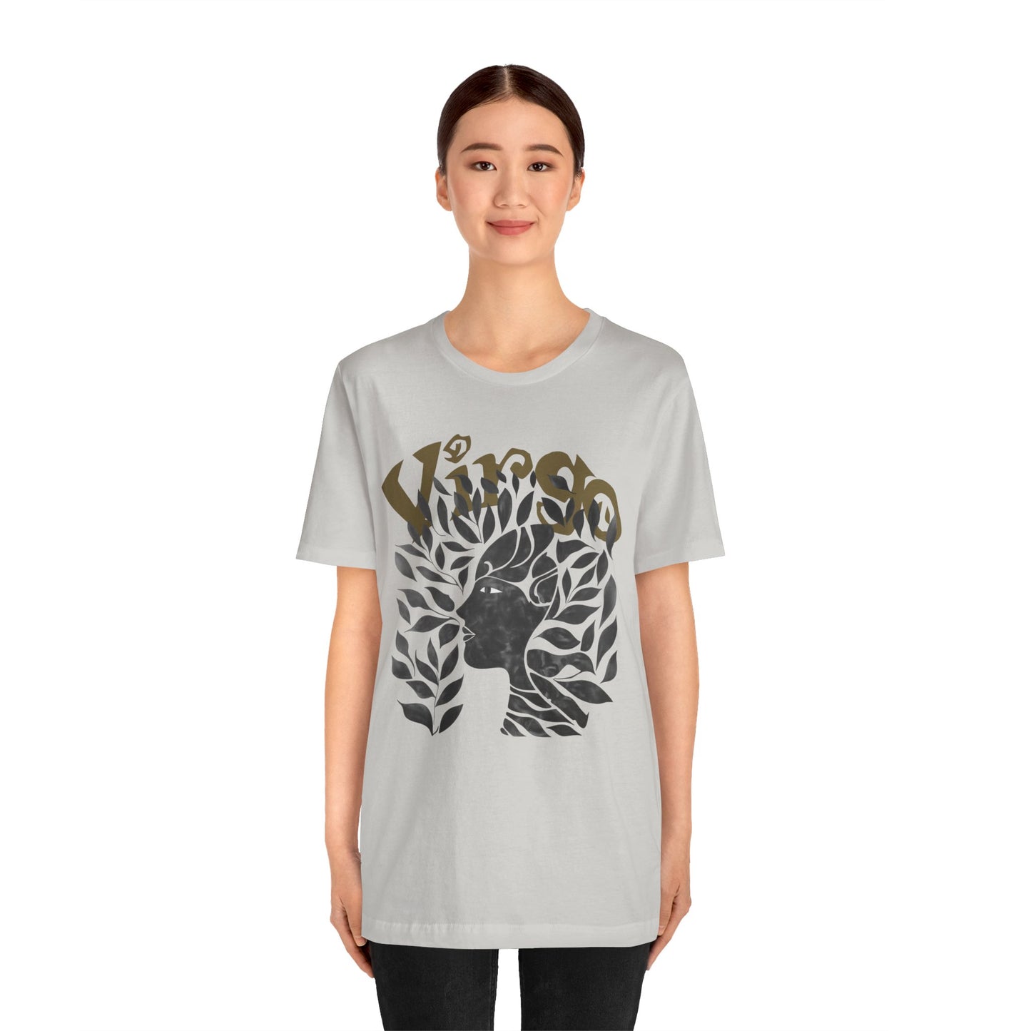 Virgo Black graphic Unisex Jersey Short Sleeve Tee