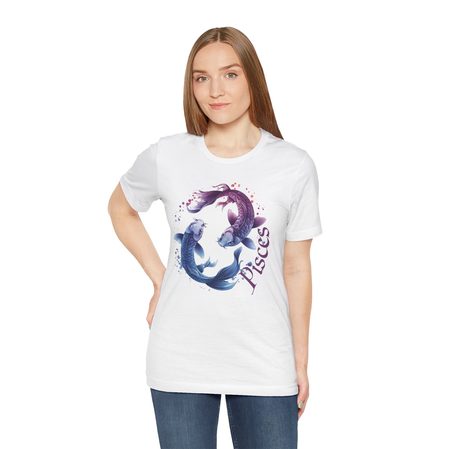 Pisces Artistic Zodiac Unisex Tee, Jersey Short Sleeve Tee, Your Perfect Everyday Favorite