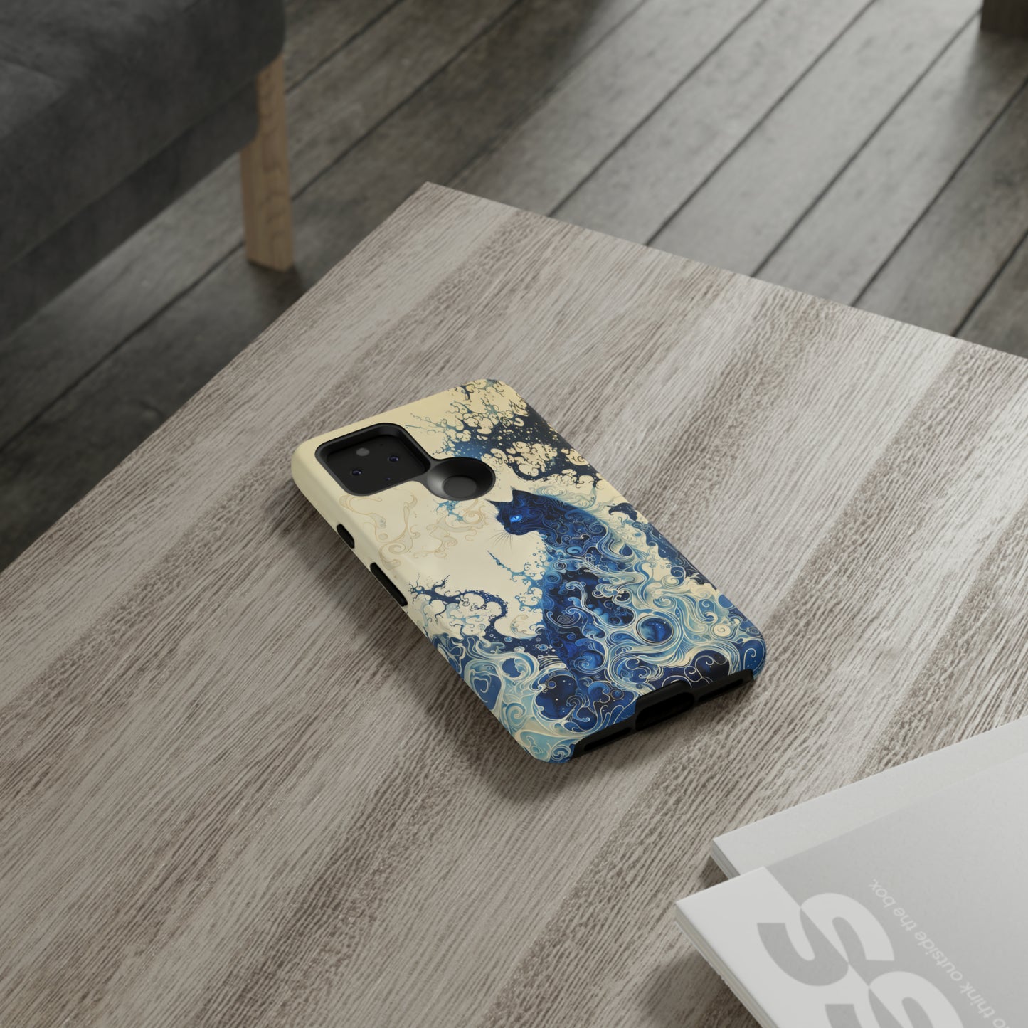 Black cat in smokeTough Cases