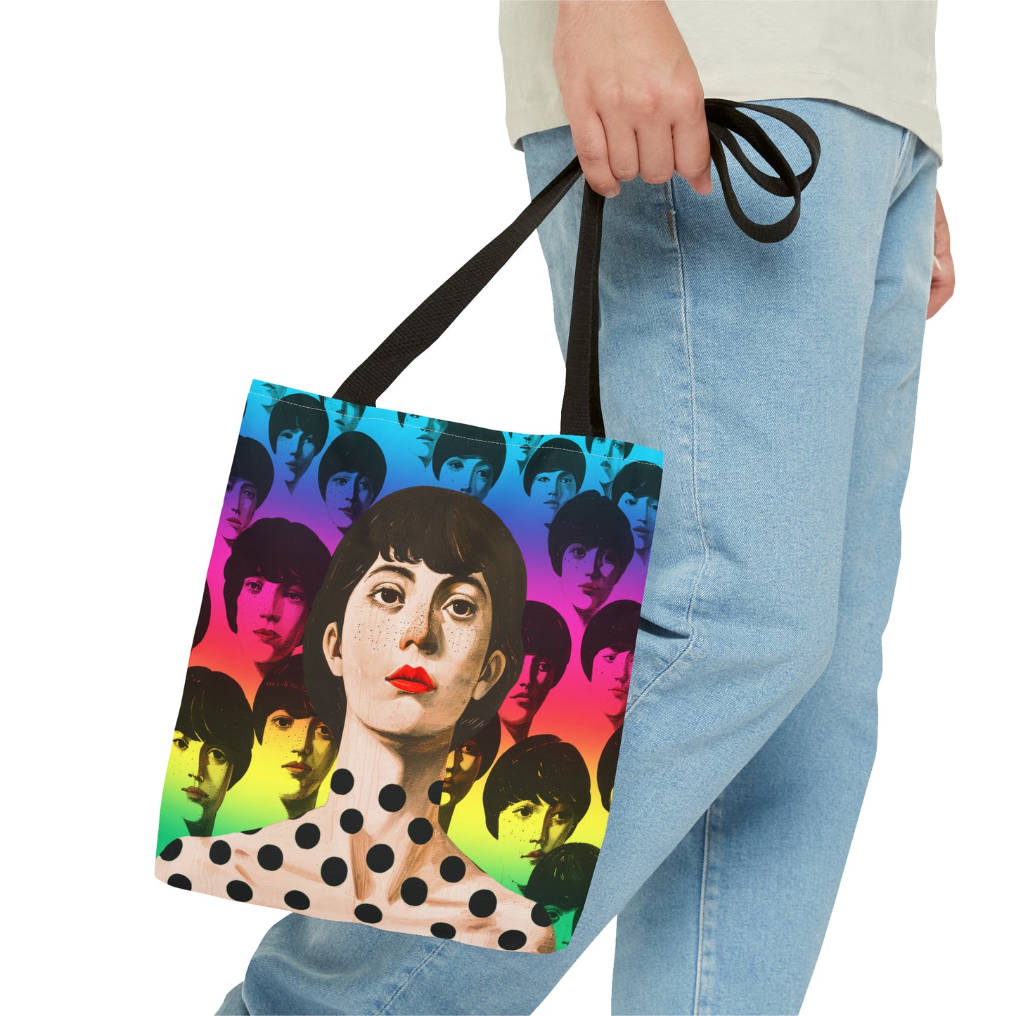 Stand out rainbow Tote Bag in 3 sizes