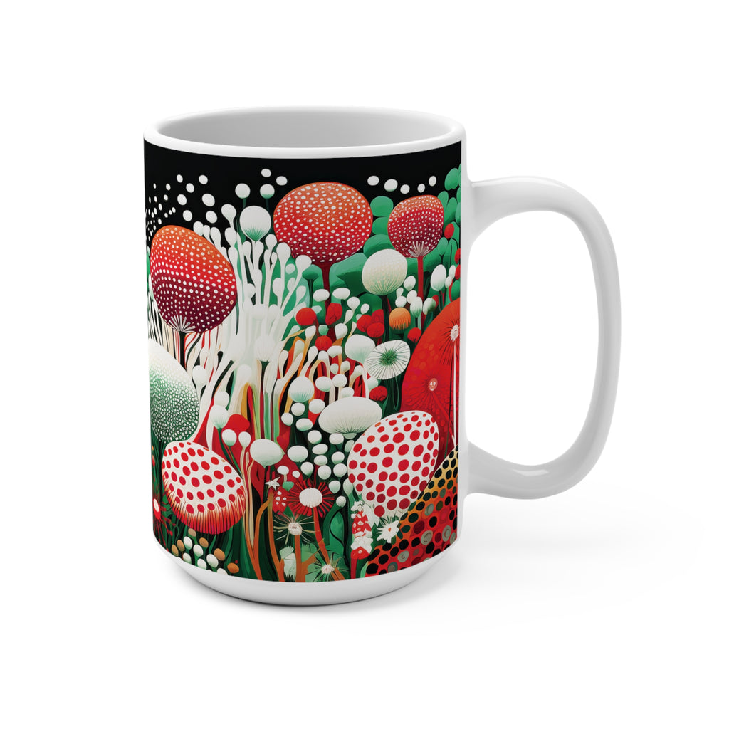 Abstract Flower Garden Mug 15oz