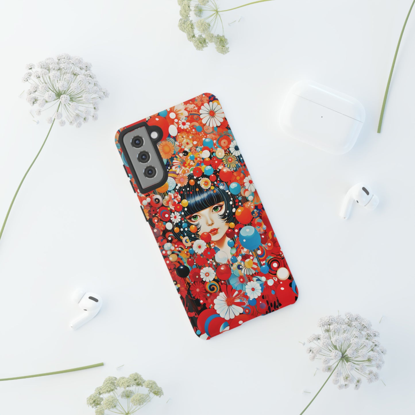Girl in red blossoms Tough Cases