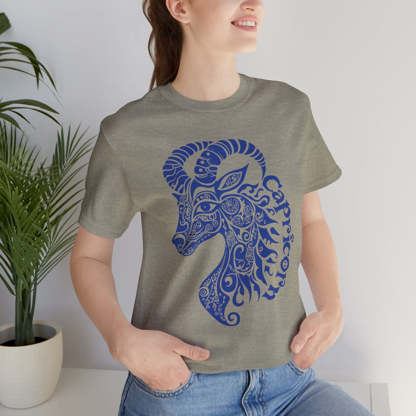 Capricorn blue graphic Unisex Jersey Short Sleeve Tee