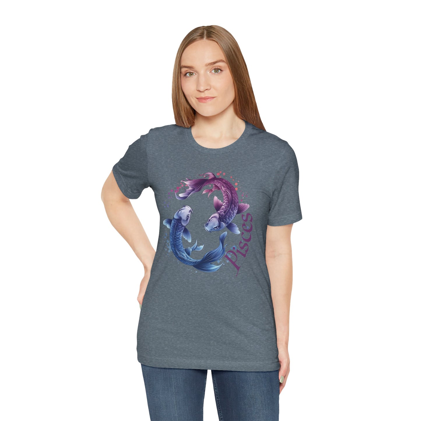 Pisces Artistic Zodiac Unisex Tee, Jersey Short Sleeve Tee, Your Perfect Everyday Favorite