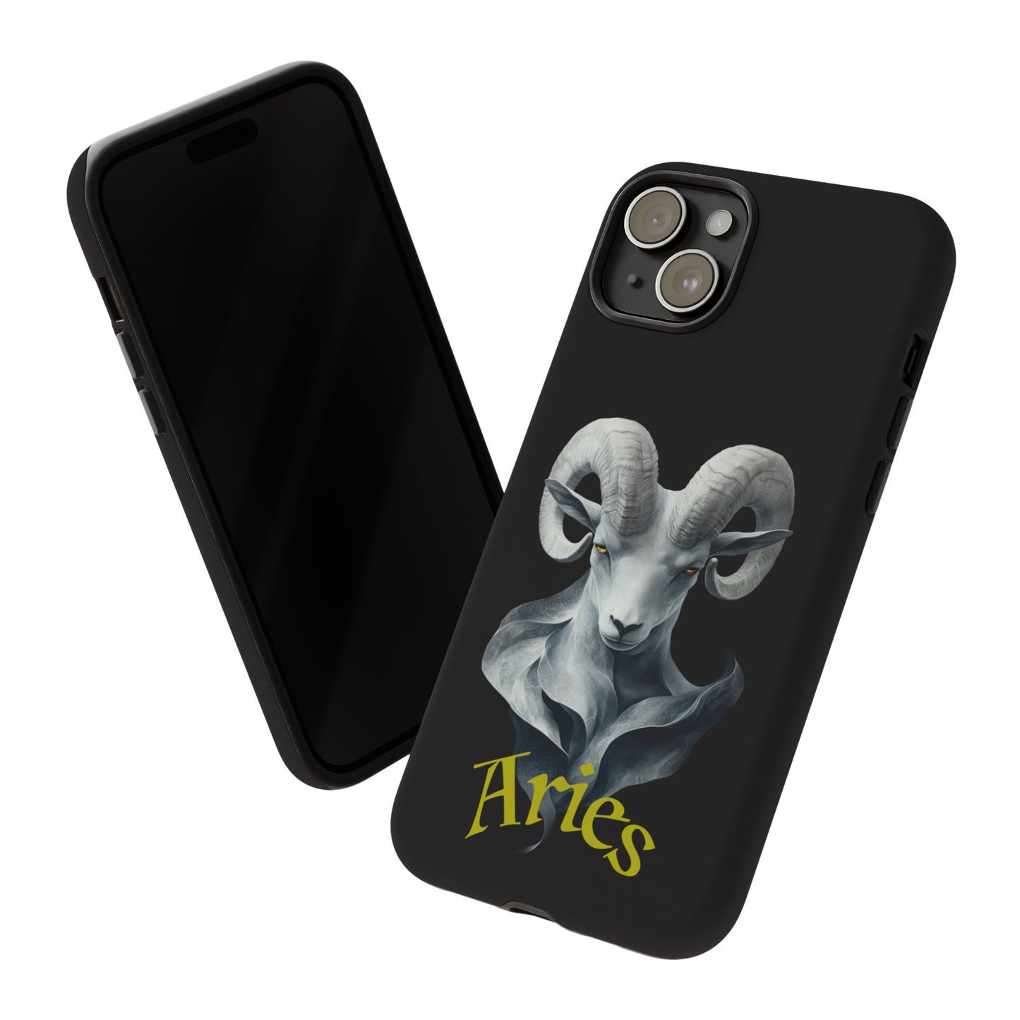 Aries Tough Phone Cases, Artistic Zodiac Phone Cases, premium-quality cases for iPhone, Samsung Galaxy, and Google Pixel devices