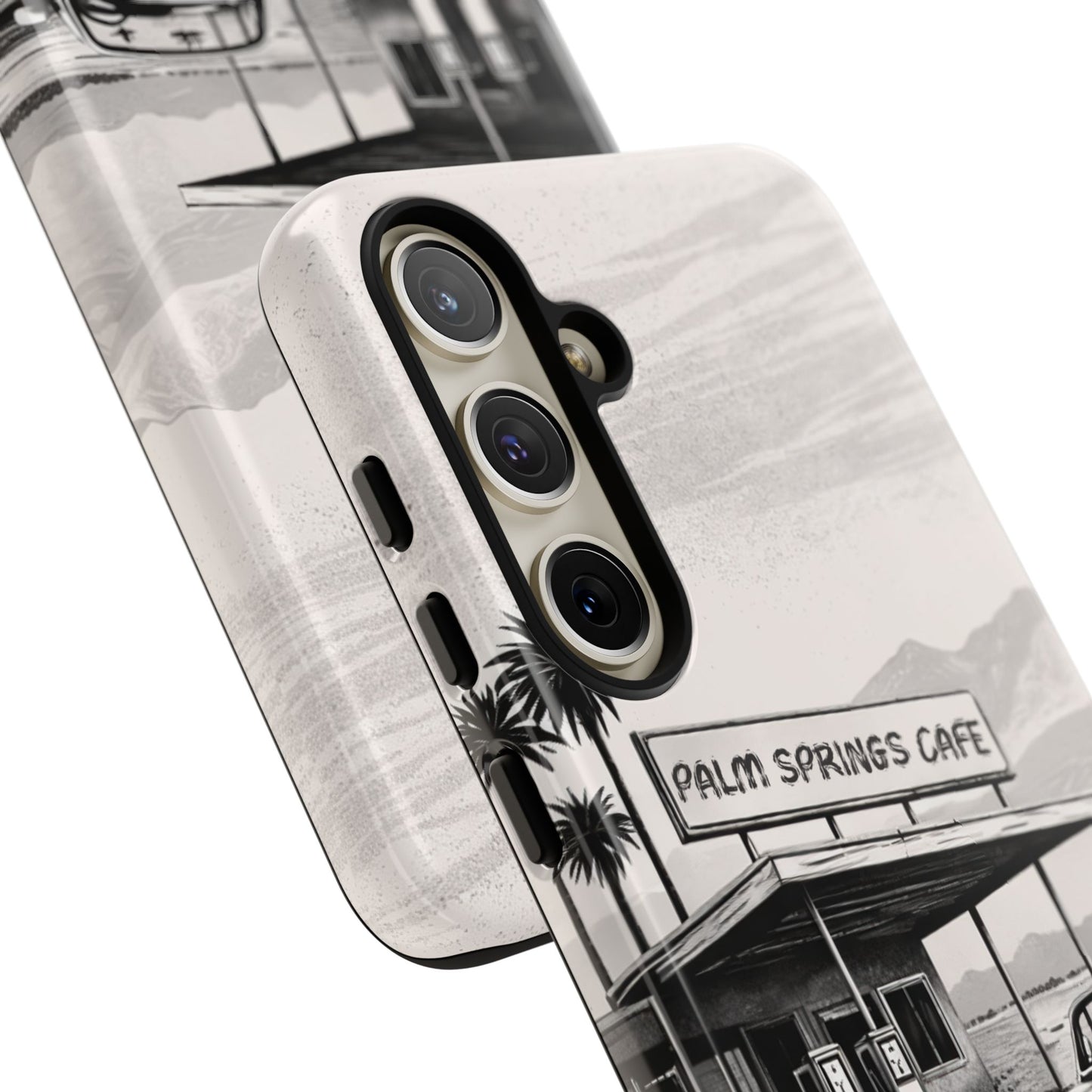 Vintage Palm Springs Cafe Phone Case – Retro Convertible Roadtrip Design