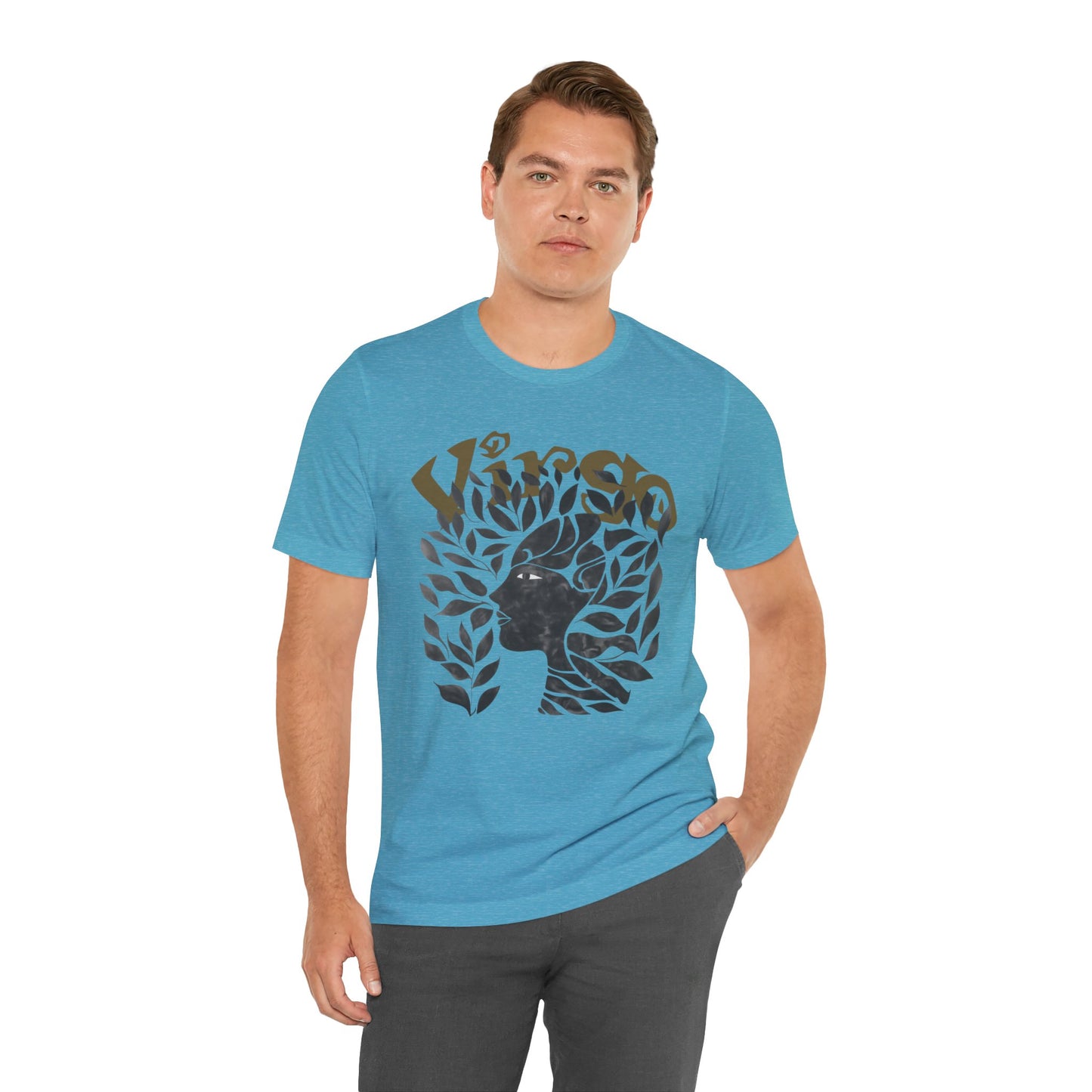 Virgo Black graphic Unisex Jersey Short Sleeve Tee