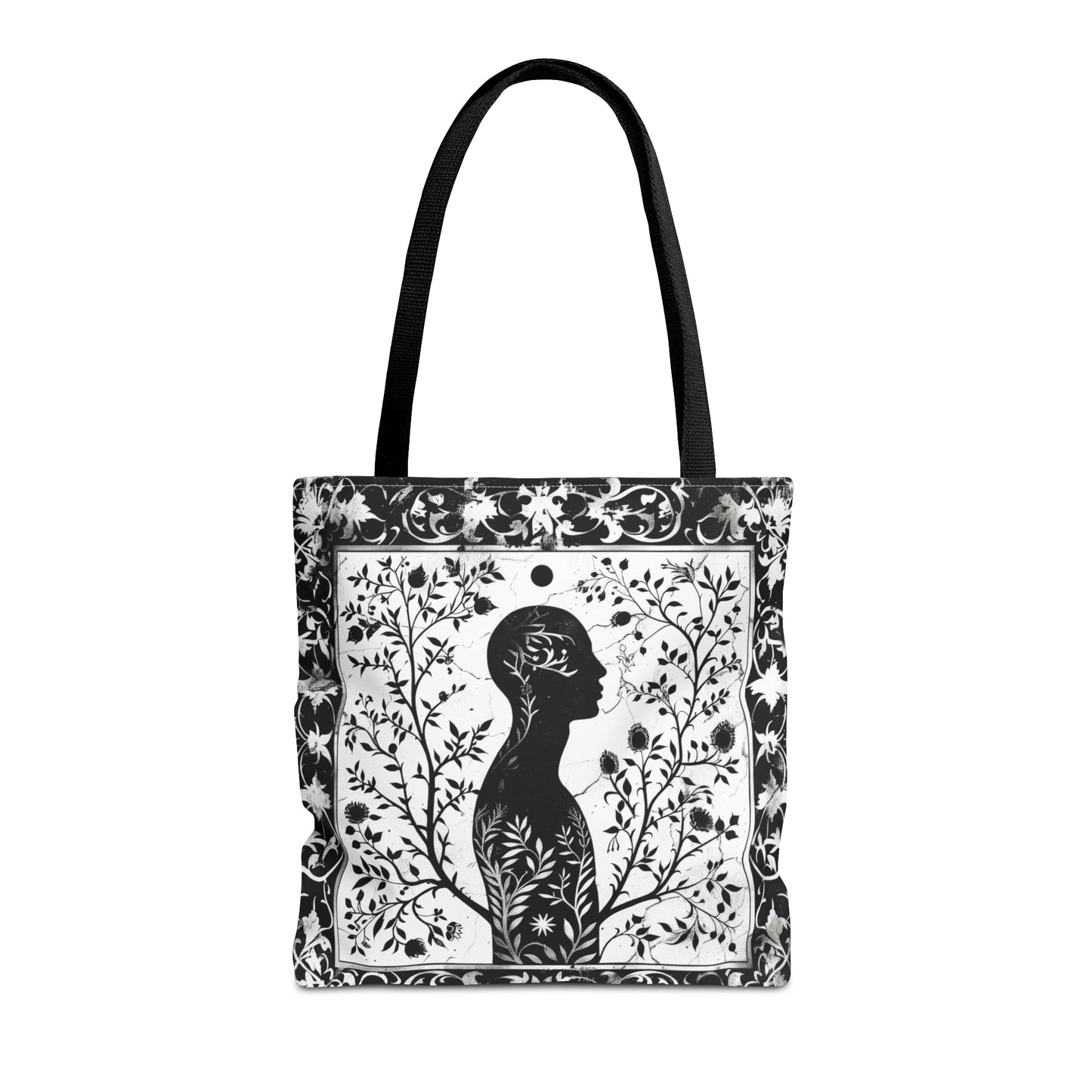 Black & White silhouette Tote Bag (AOP)