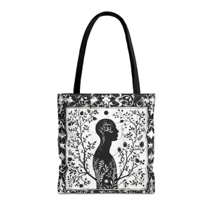 Black & White silhouette Tote Bag (AOP)