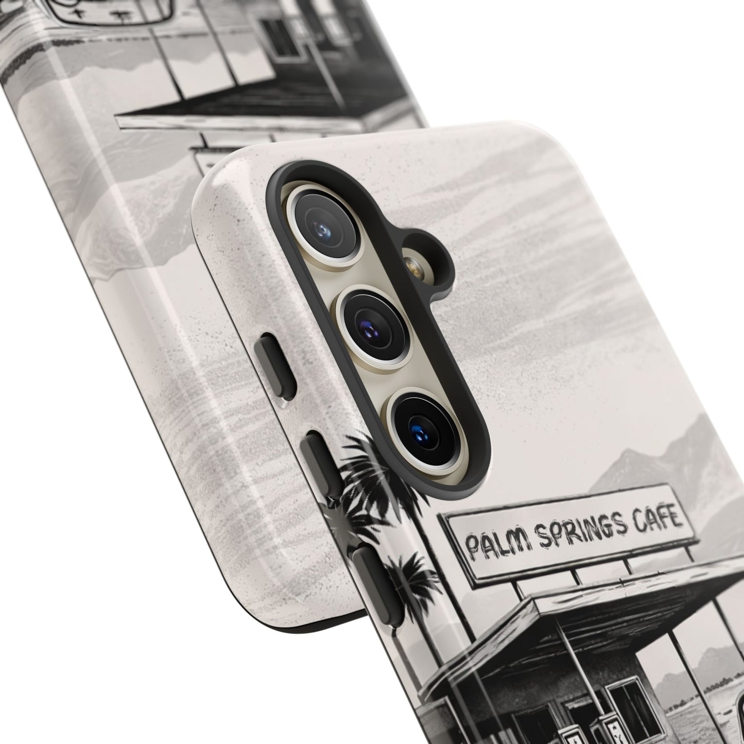 Vintage Palm Springs Cafe Phone Case – Retro Convertible Roadtrip Design