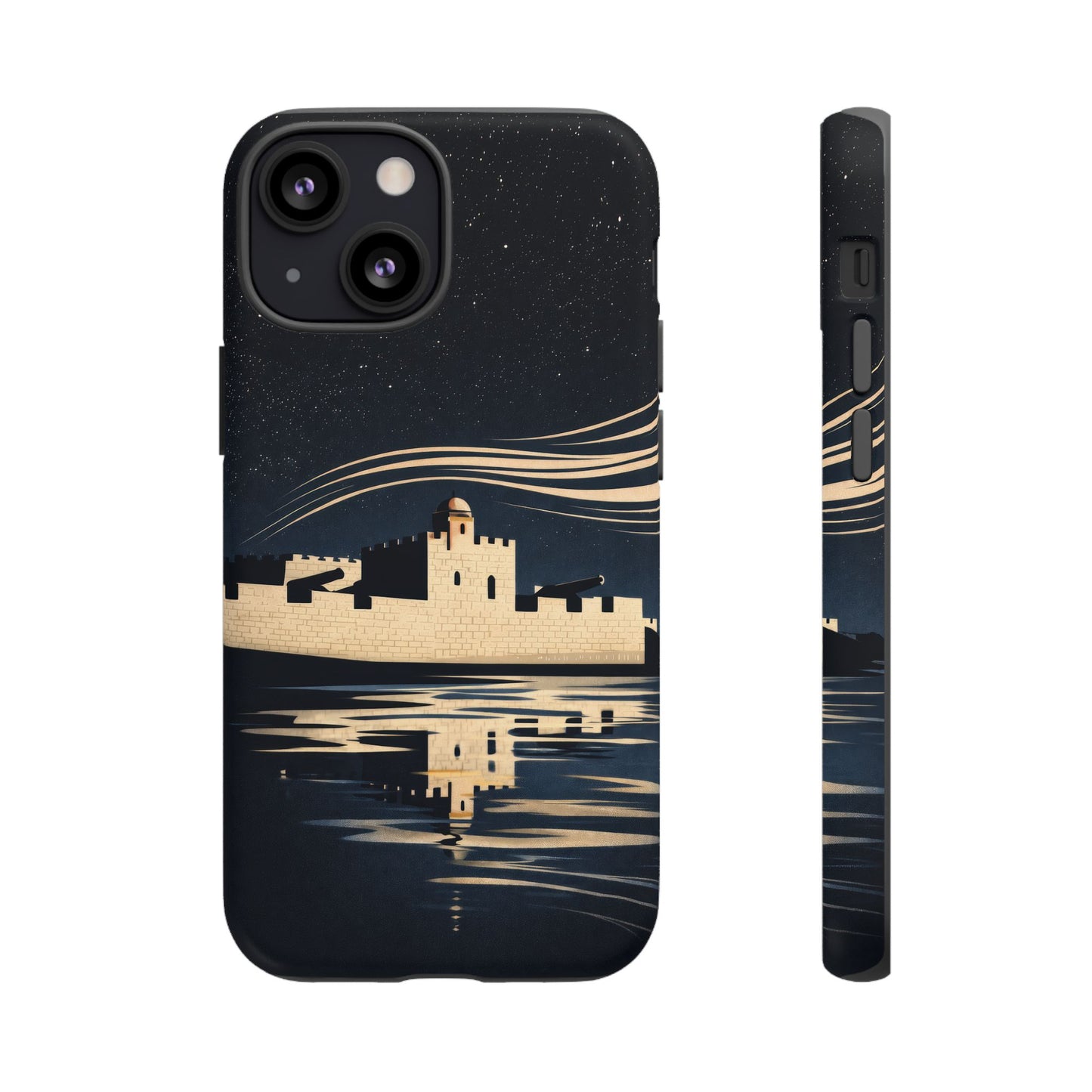 Essaouira Morocco Reflection Tough Phone Case — Night Sky in Essaouira Waterproof Design