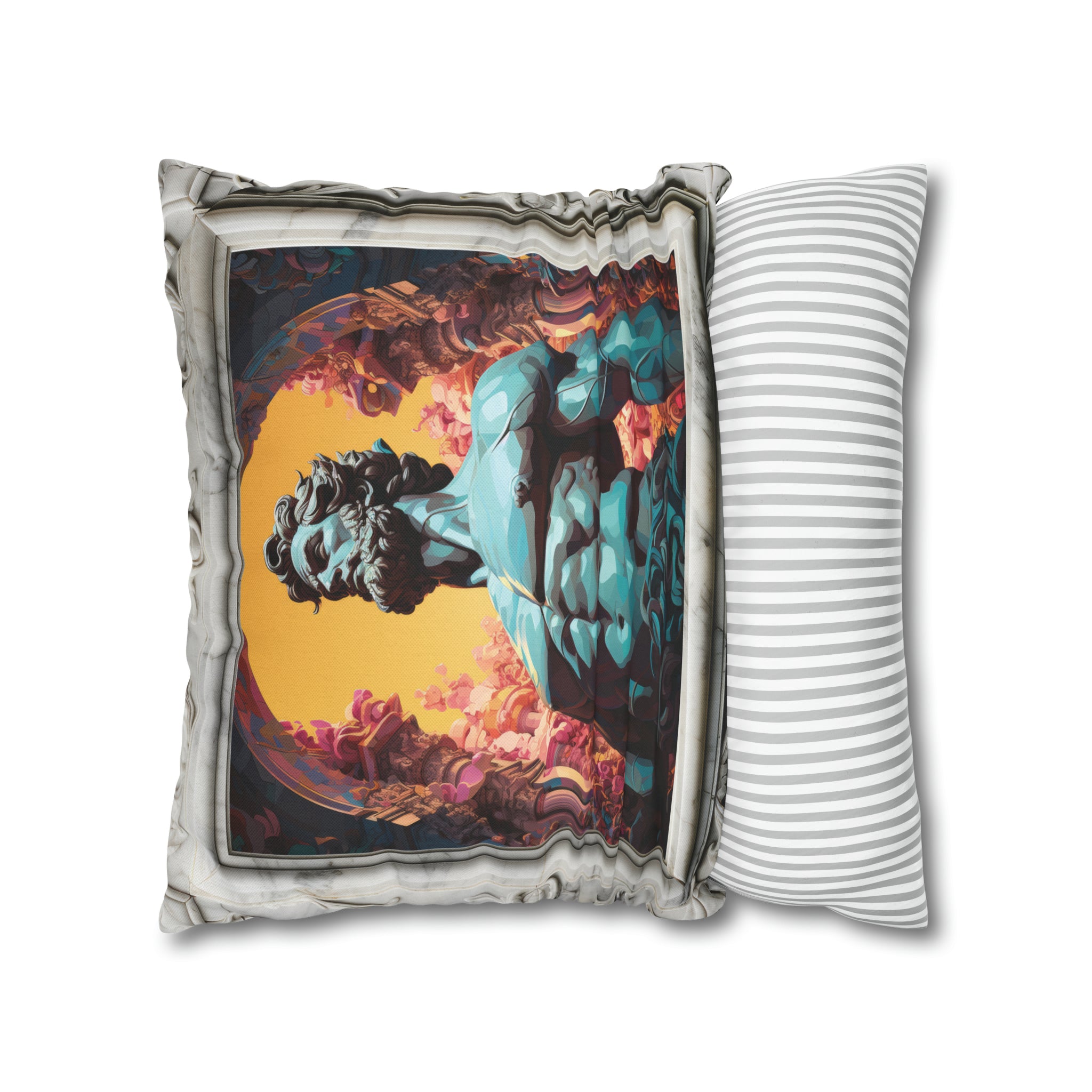 Hercules in a marble frame 18 x 18 Spun Polyester Square Pillow Case