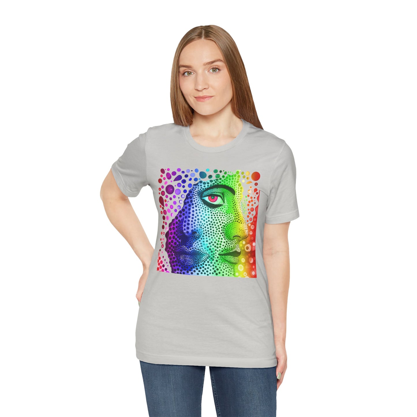 Two faced rainbow Unisex Jersey Short Sleeve Tee