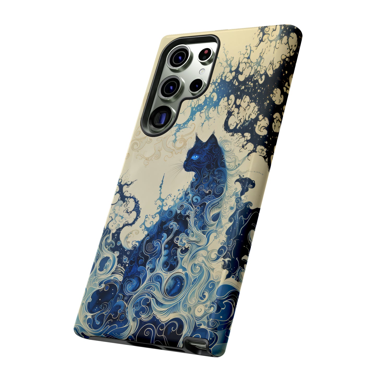 Black cat in smokeTough Cases