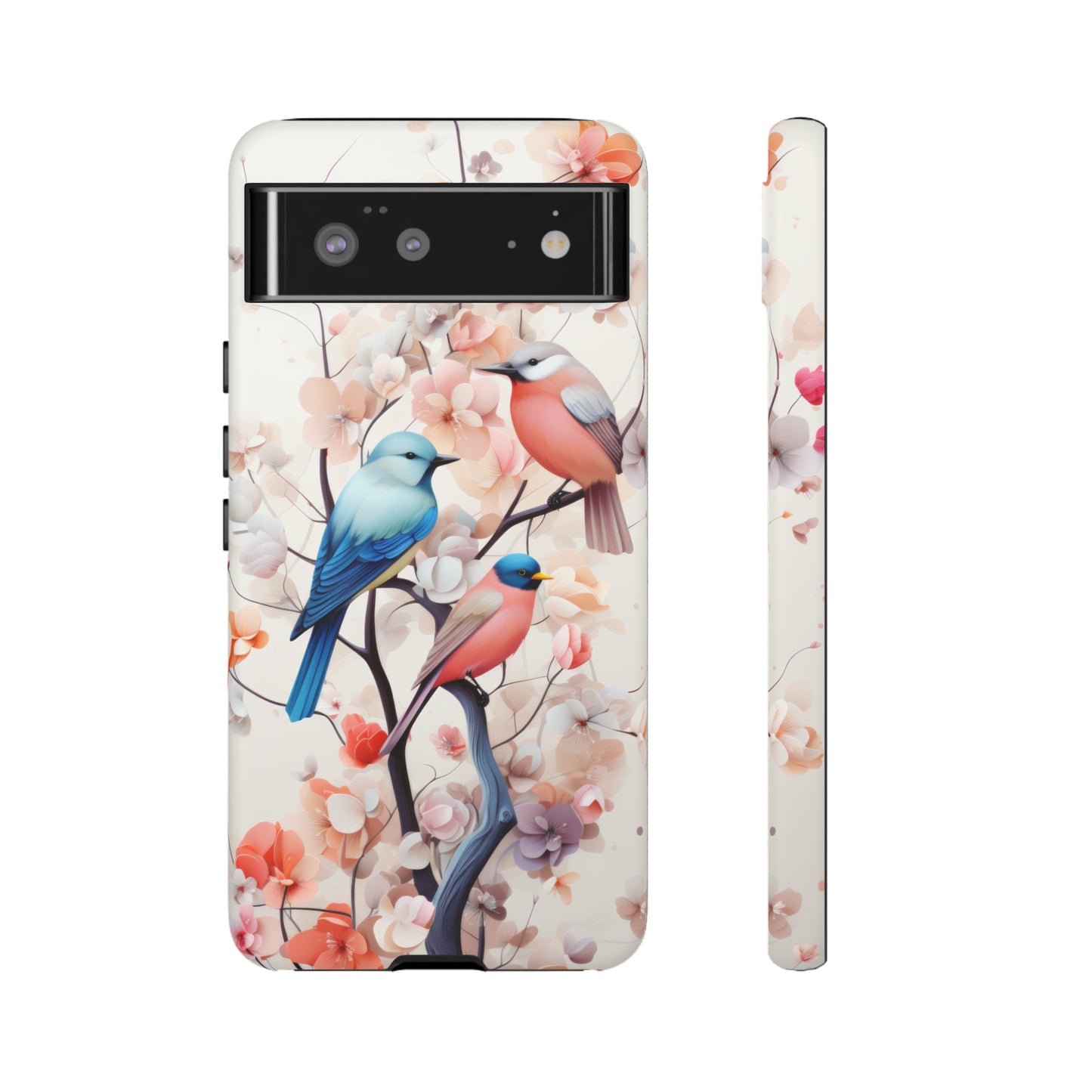 Three birds on a branch water color Tough Cases