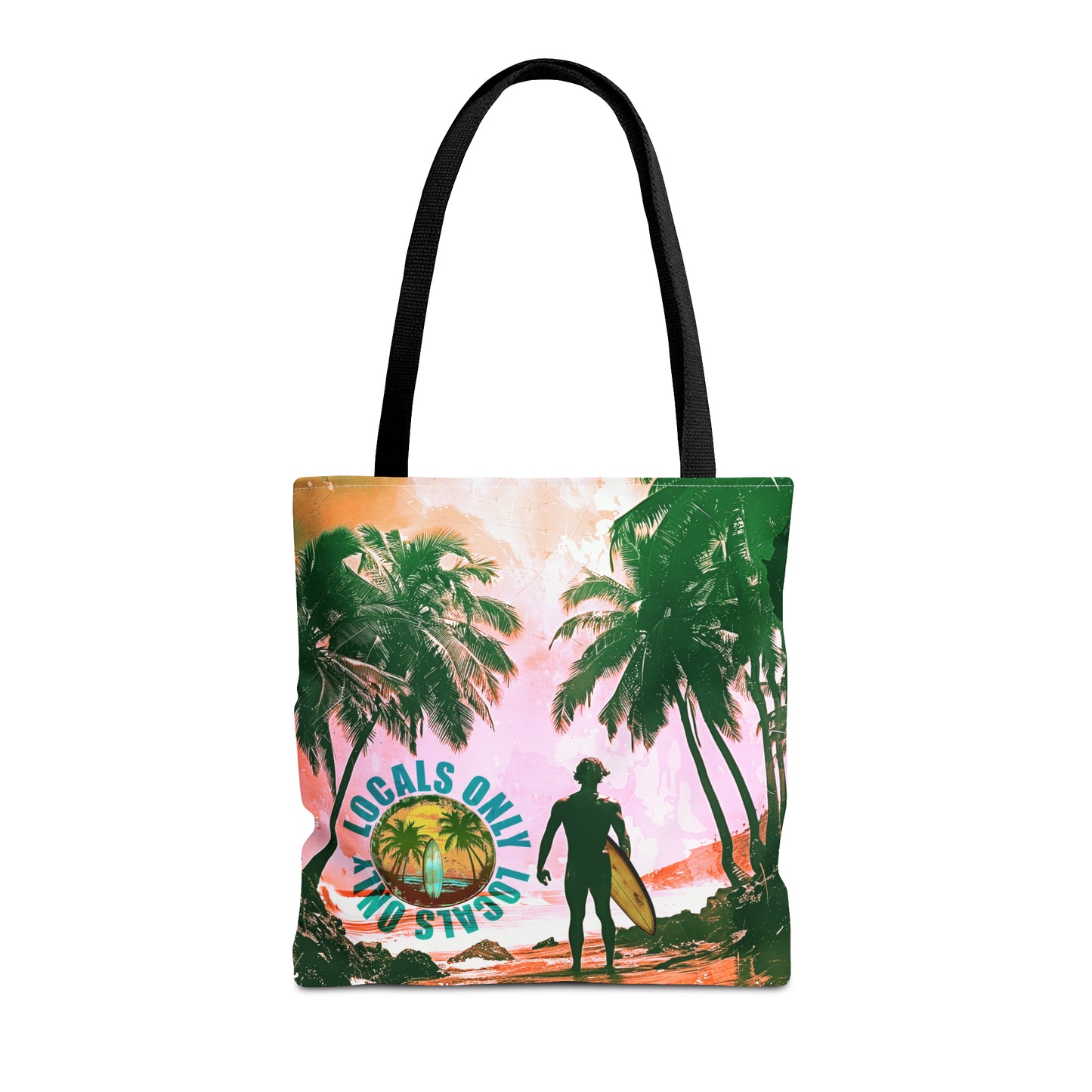 Locals only beach scene Tote Bag (AOP)