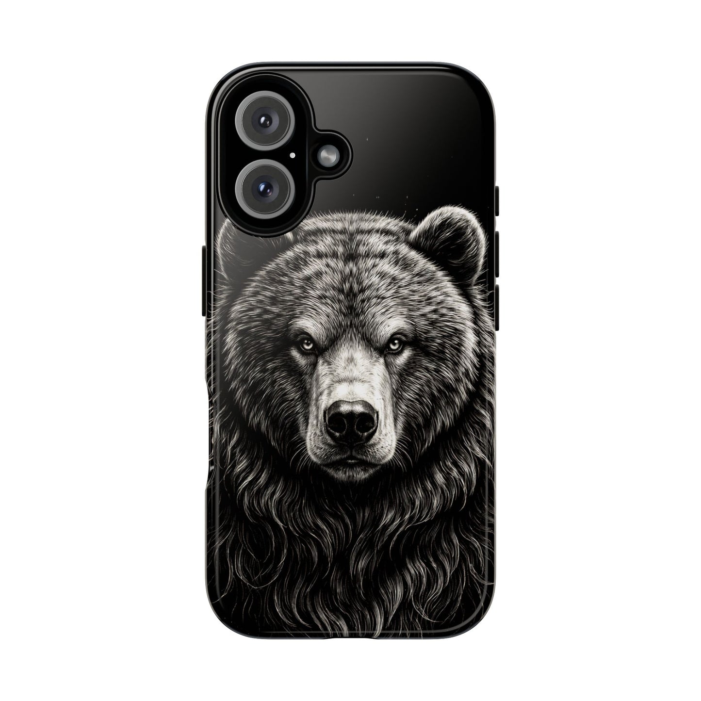 Sketch of a Bear Face Tough Phone Case – Rugged Wild Bear Phone Cover