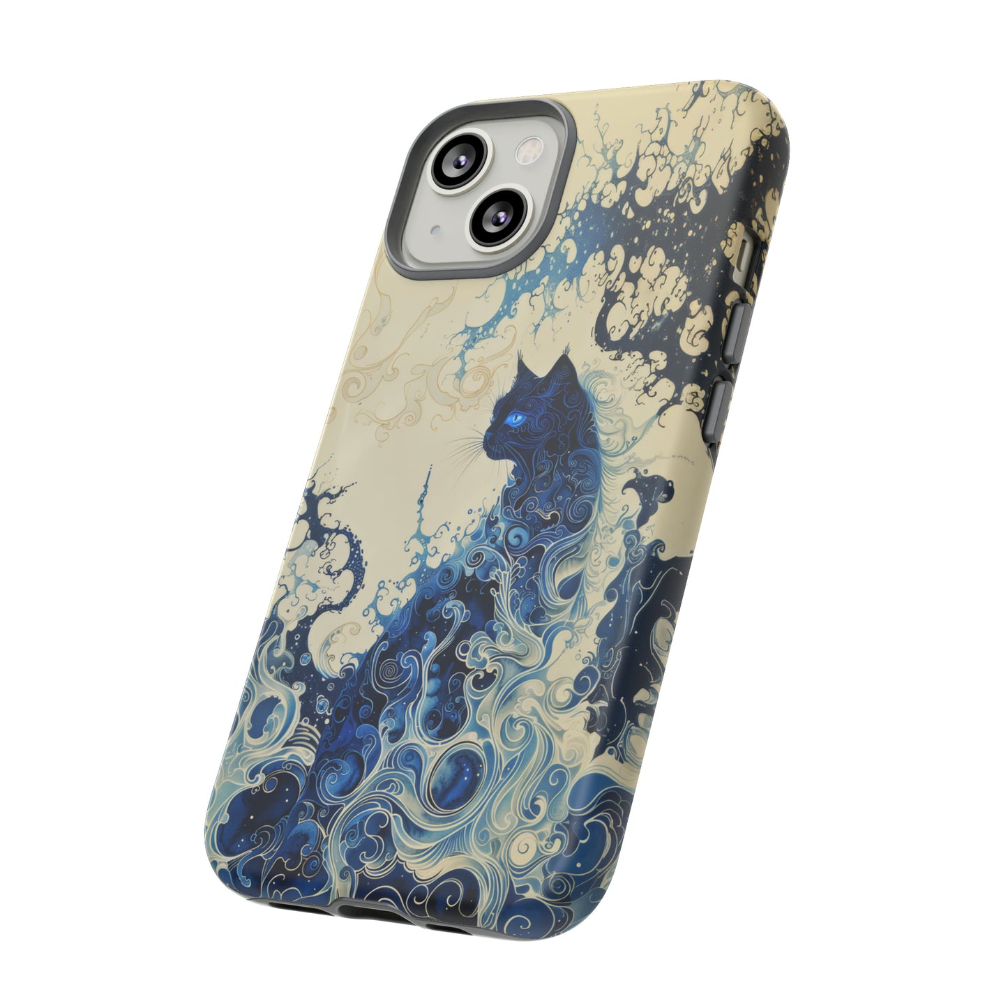 Black cat in smokeTough Cases