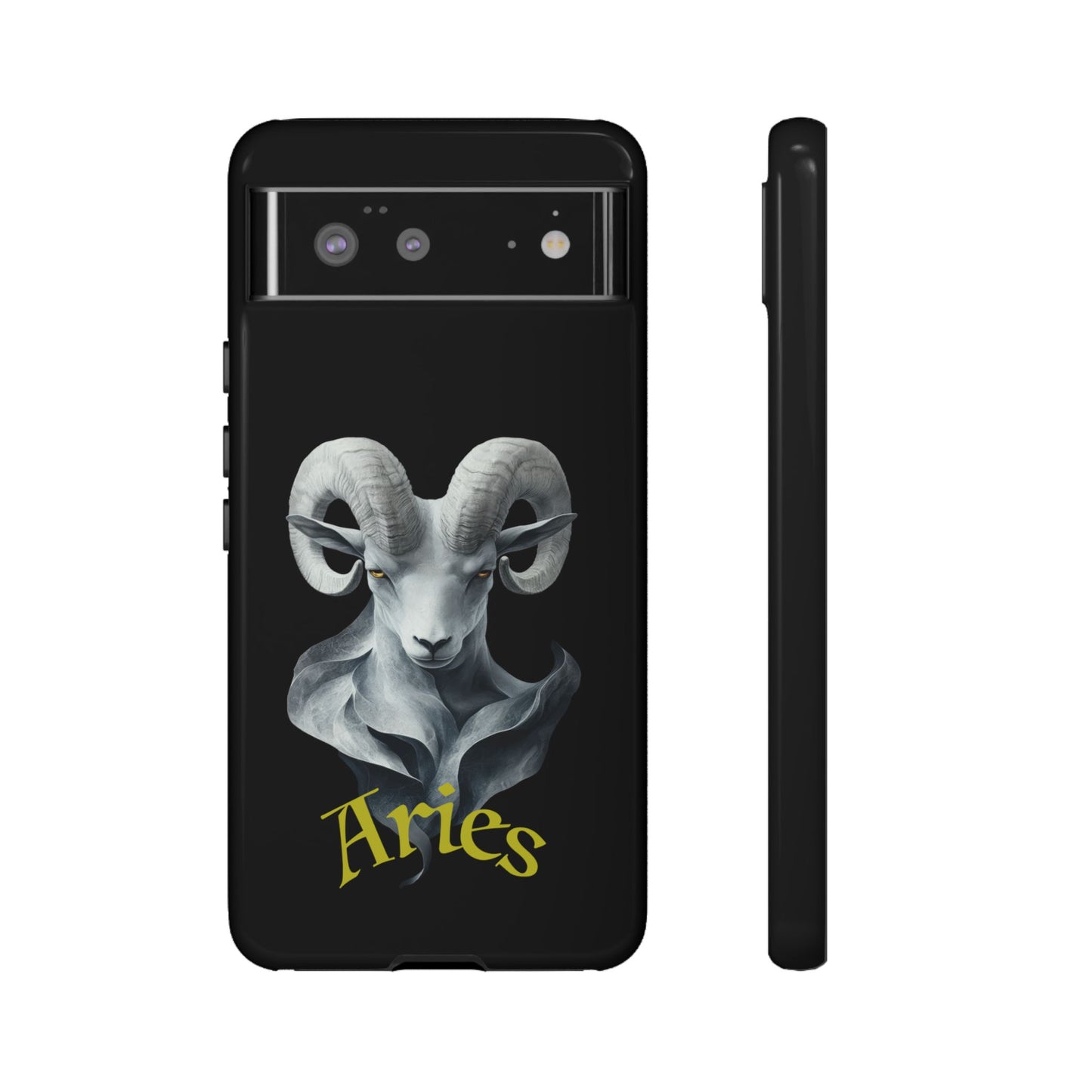 Aries Tough Phone Cases, Artistic Zodiac Phone Cases, premium-quality cases for iPhone, Samsung Galaxy, and Google Pixel devices