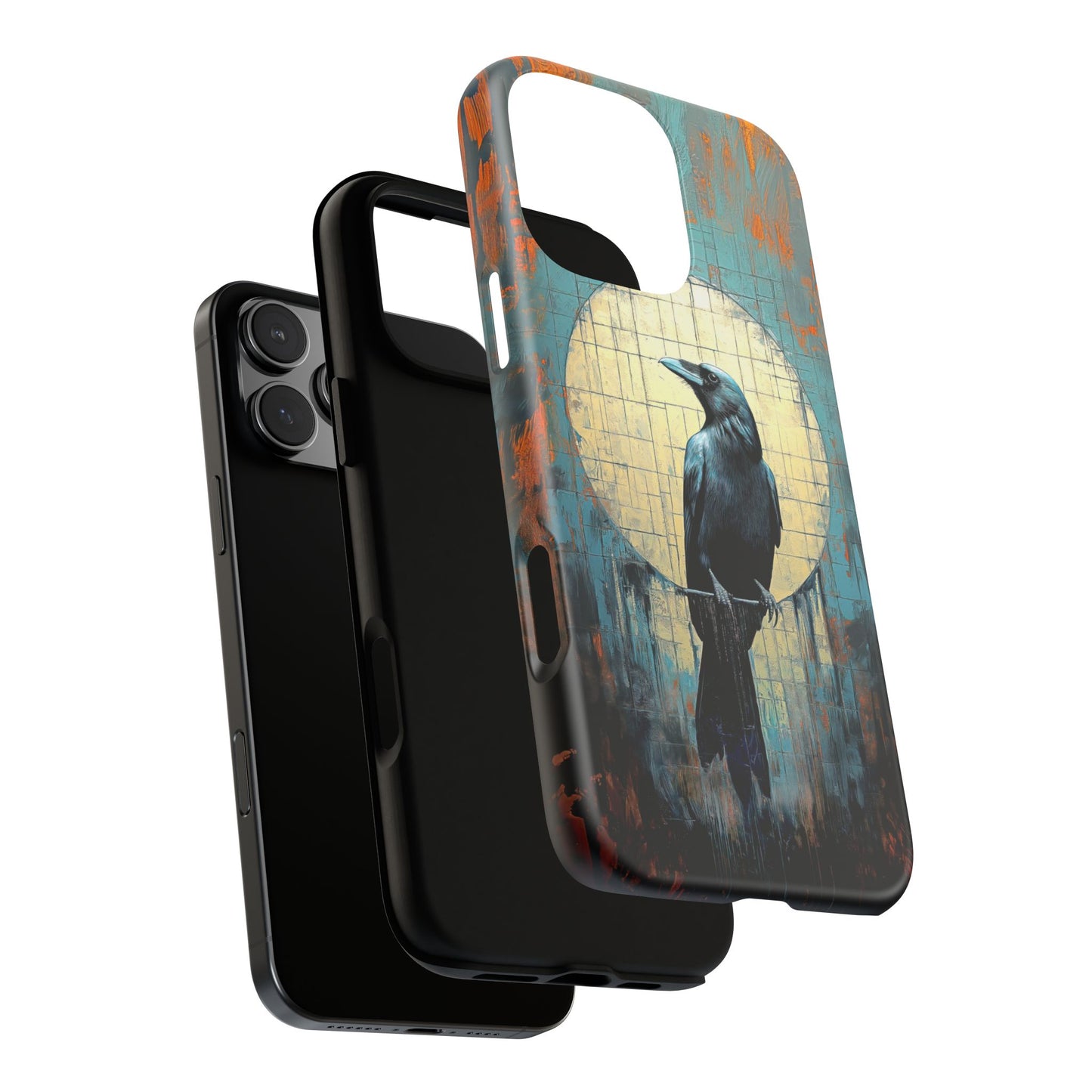 Mystical Raven Phone Case - Tough Protection with Artistic Design