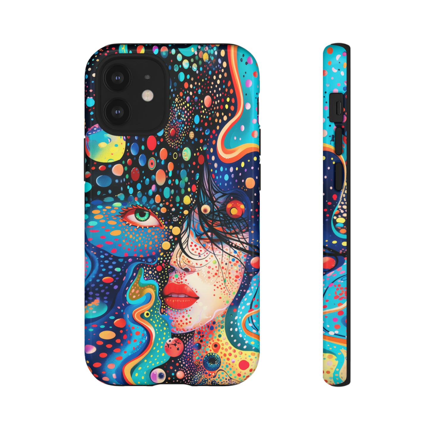 Phone Case, dream in color, Artistic design, Tough Case, Colorful whimsical flower design, iPhone 15, 14, 13, 12, 11, Samsung, Pixel