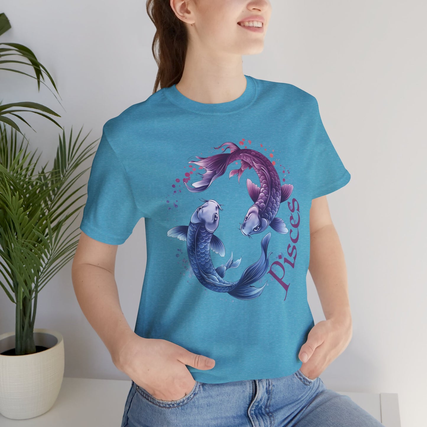 Pisces Artistic Zodiac Unisex Tee, Jersey Short Sleeve Tee, Your Perfect Everyday Favorite