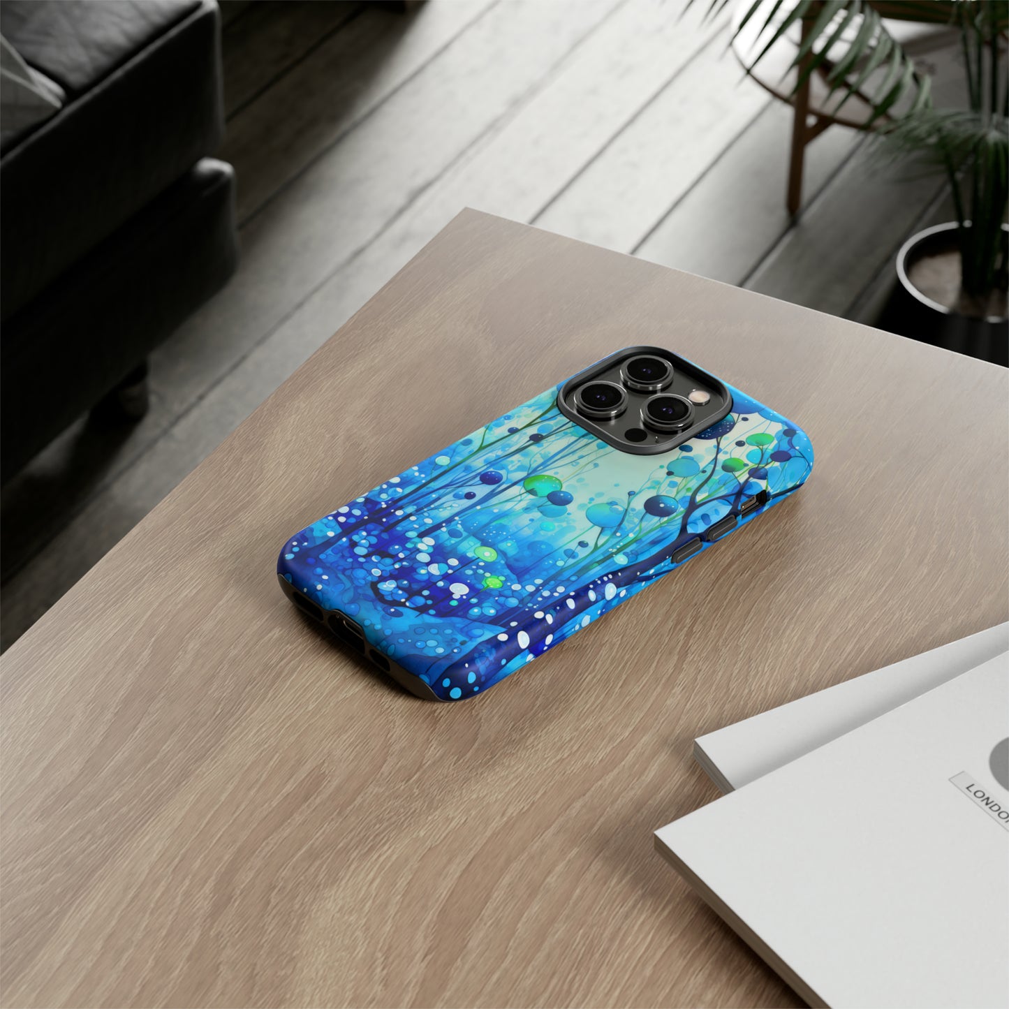 Blue fantasy forest Tough Cases