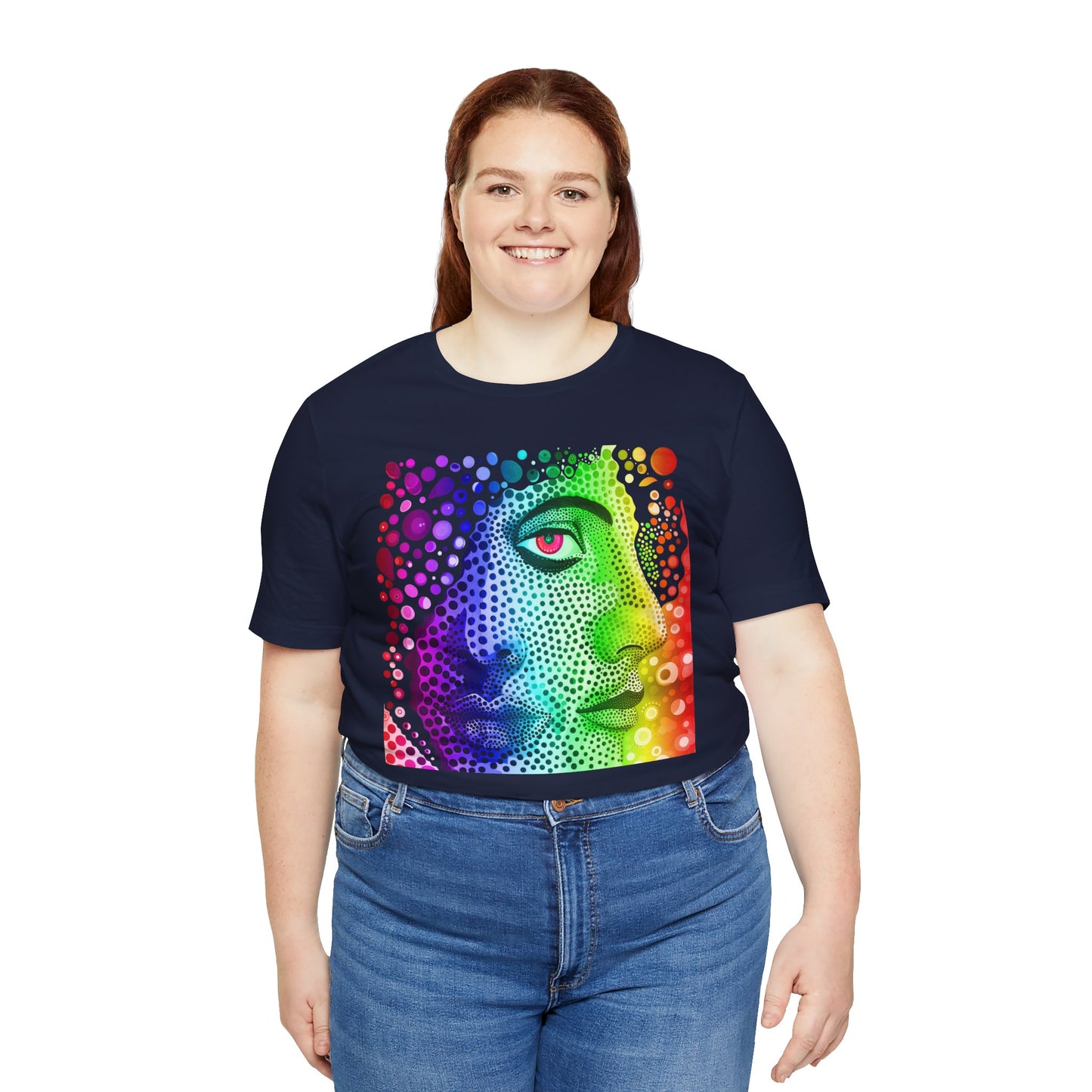 Two faced rainbow Unisex Jersey Short Sleeve Tee