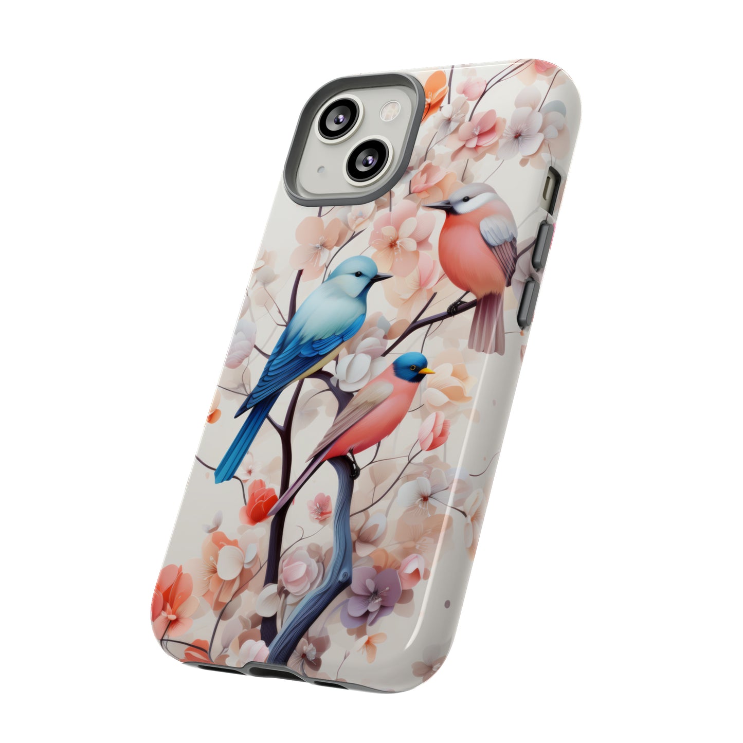 Three birds on a branch water color Tough Cases