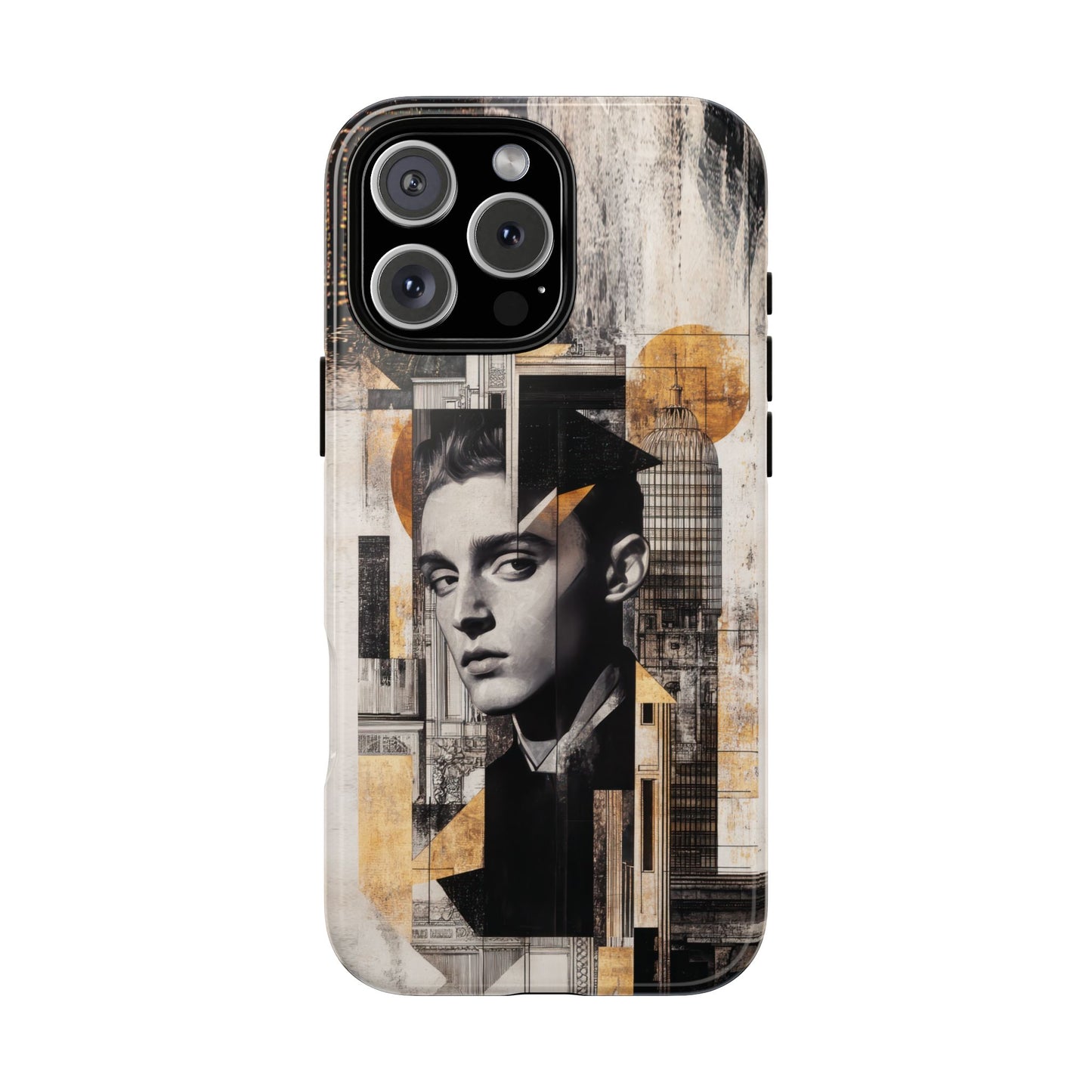 Artistic Tough Phone Case - Abstract Design with Urban Vibes