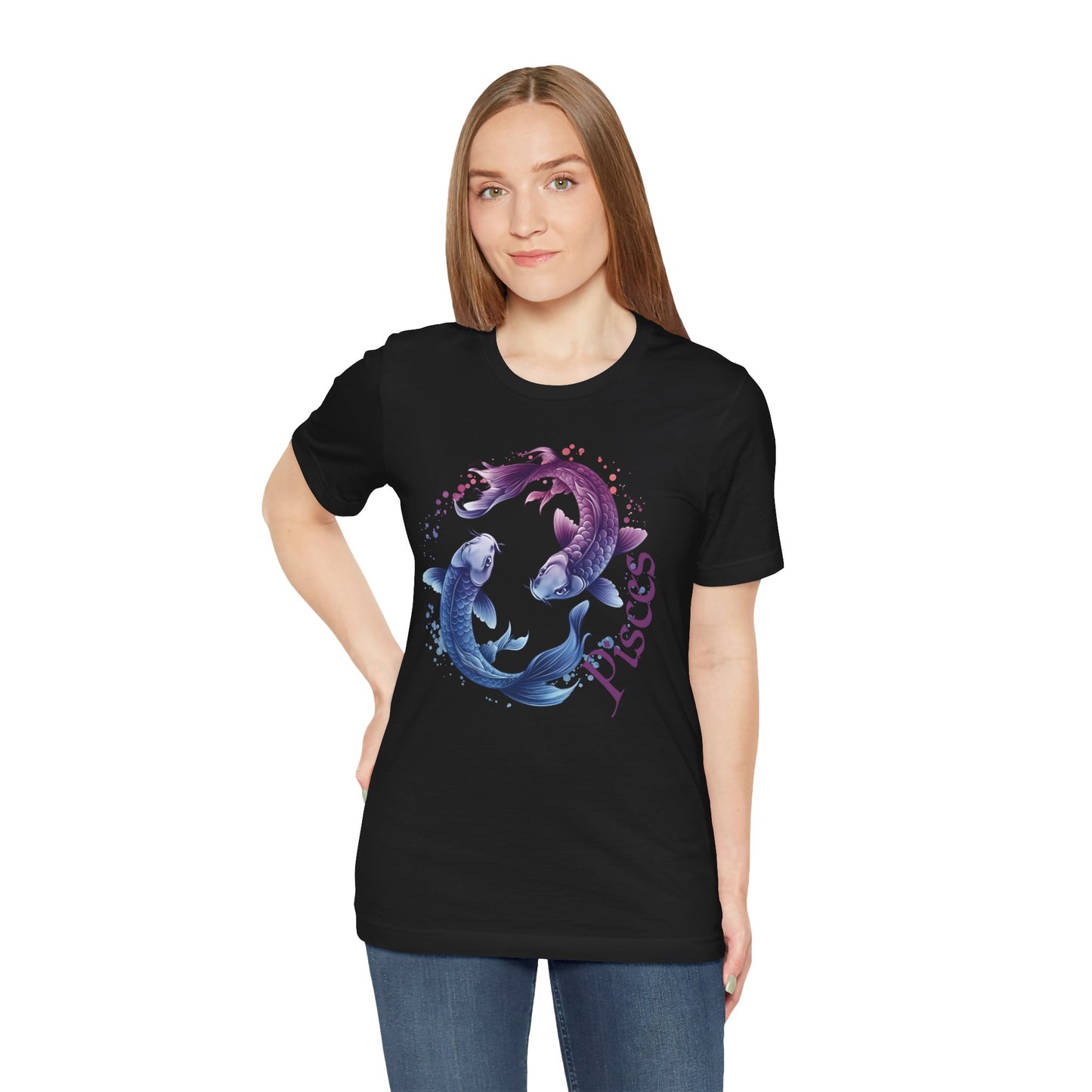 Pisces Artistic Zodiac Unisex Tee, Jersey Short Sleeve Tee, Your Perfect Everyday Favorite
