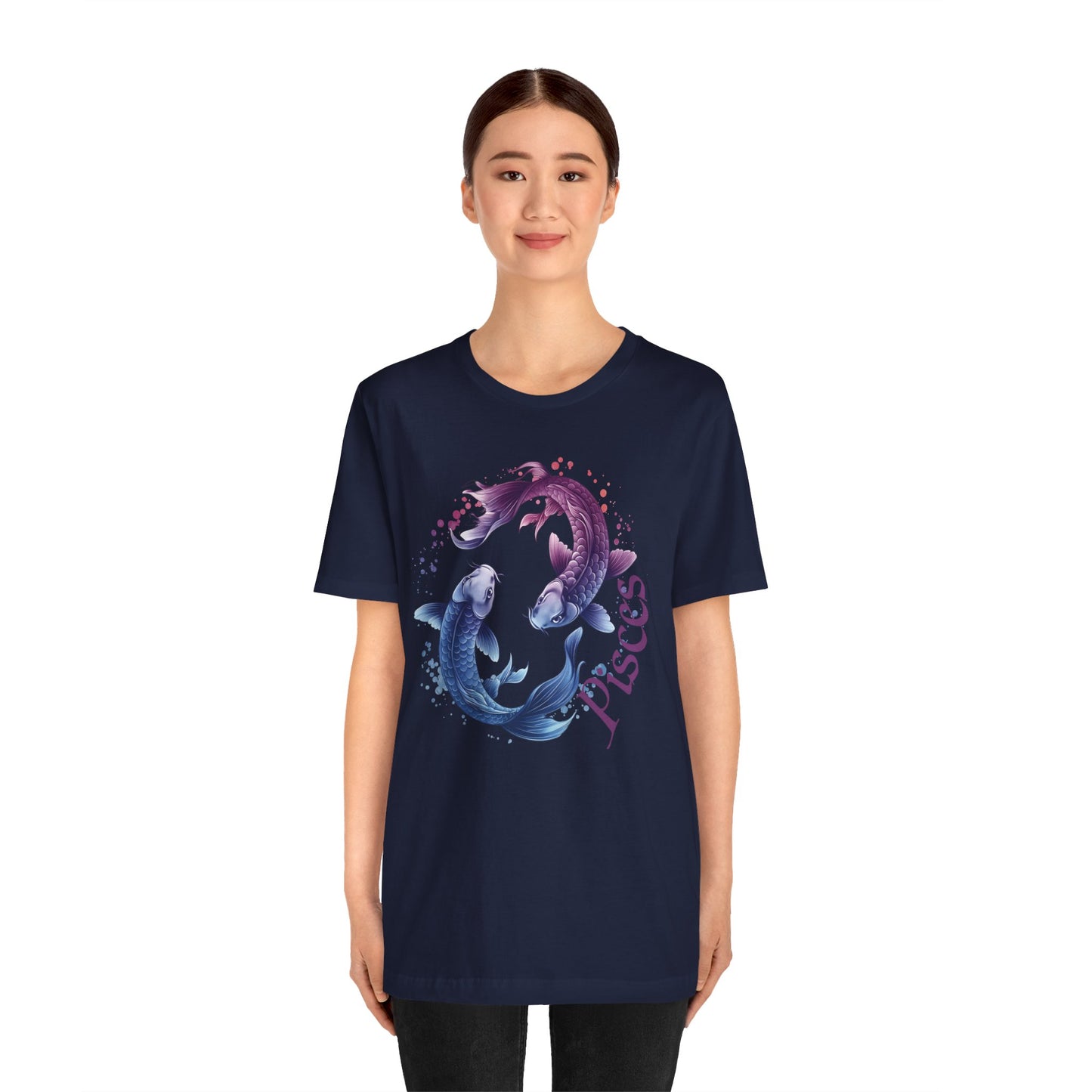 Pisces Artistic Zodiac Unisex Tee, Jersey Short Sleeve Tee, Your Perfect Everyday Favorite