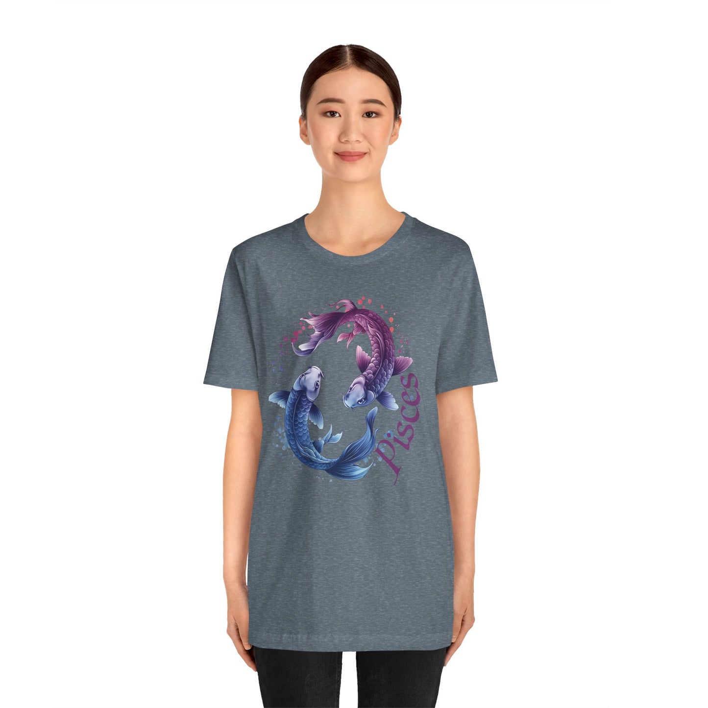 Pisces Artistic Zodiac Unisex Tee, Jersey Short Sleeve Tee, Your Perfect Everyday Favorite